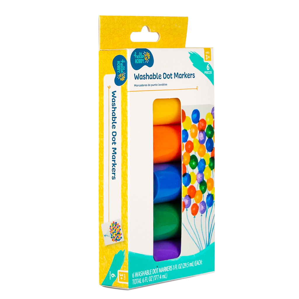 Hello Hobby Washable Dot Markers, 6-Pack Primary Colors - Image 5