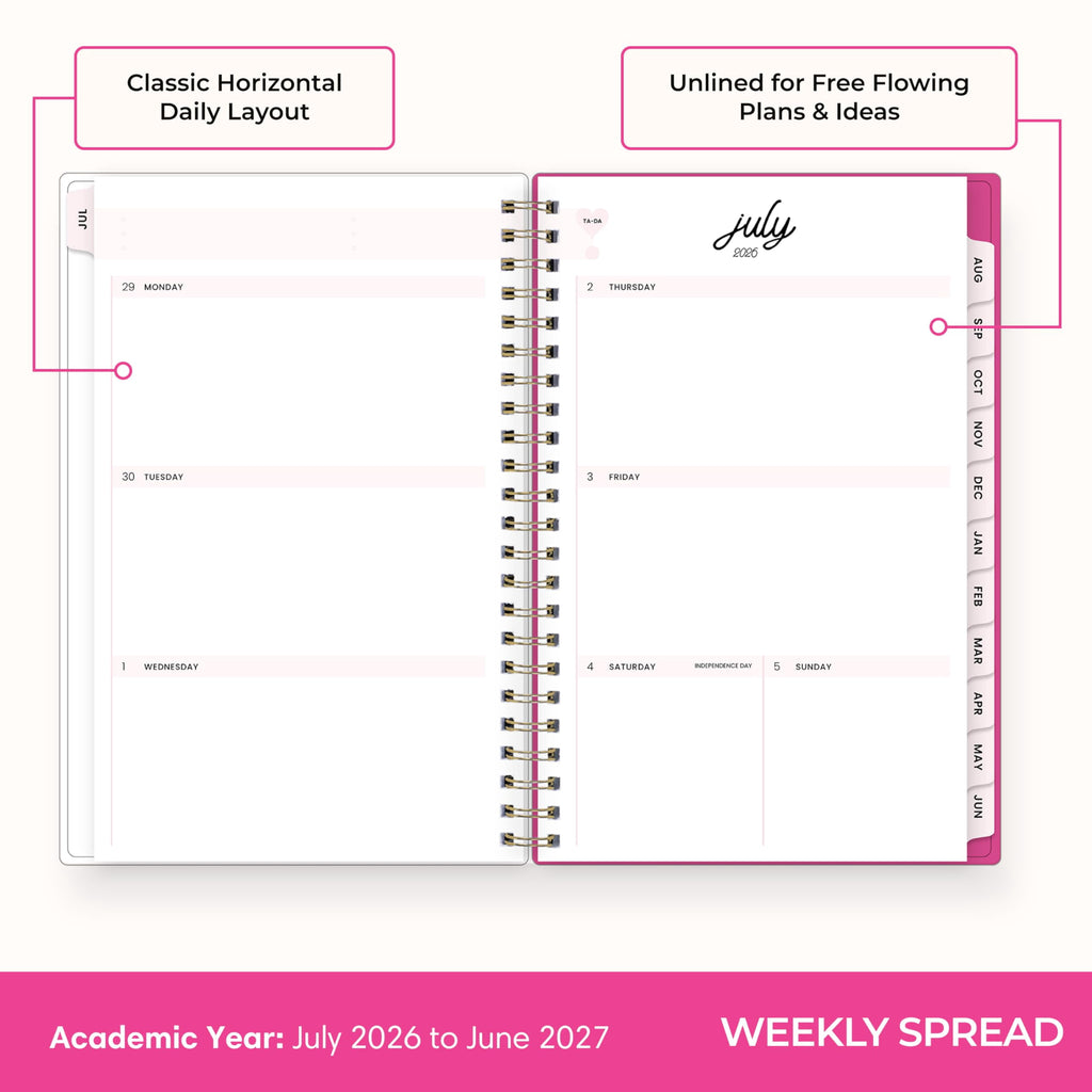 2026-2027 Weekly and Monthly Academic Year Planner Calendar, July 2026 - June 2027, 5" x 8", Flexible Cover, Wireboun... - Image 3