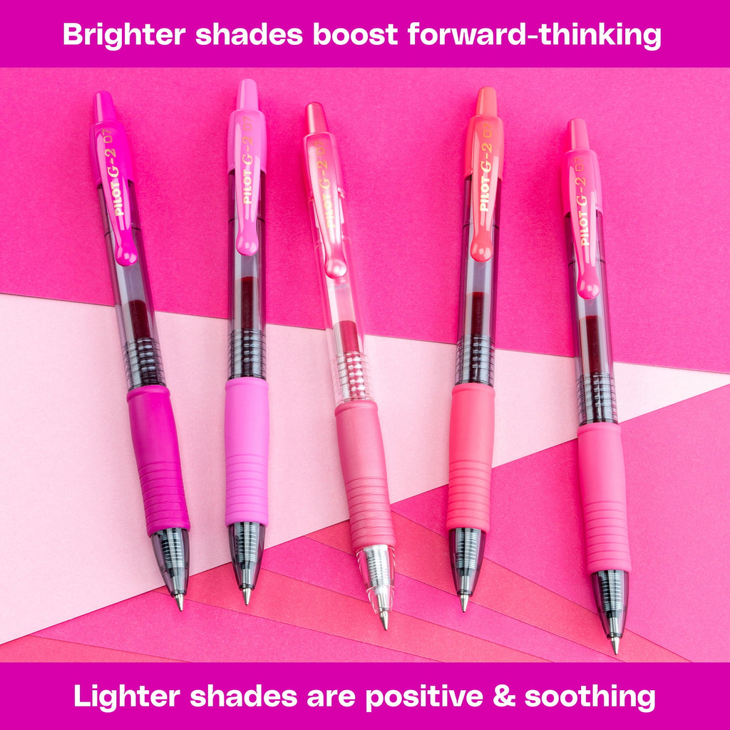 Pilot G2 Retractable Gel Pens, Pink Premium, 0.7mm Fine Point, Assorted Colors, 5 Count - Image 3