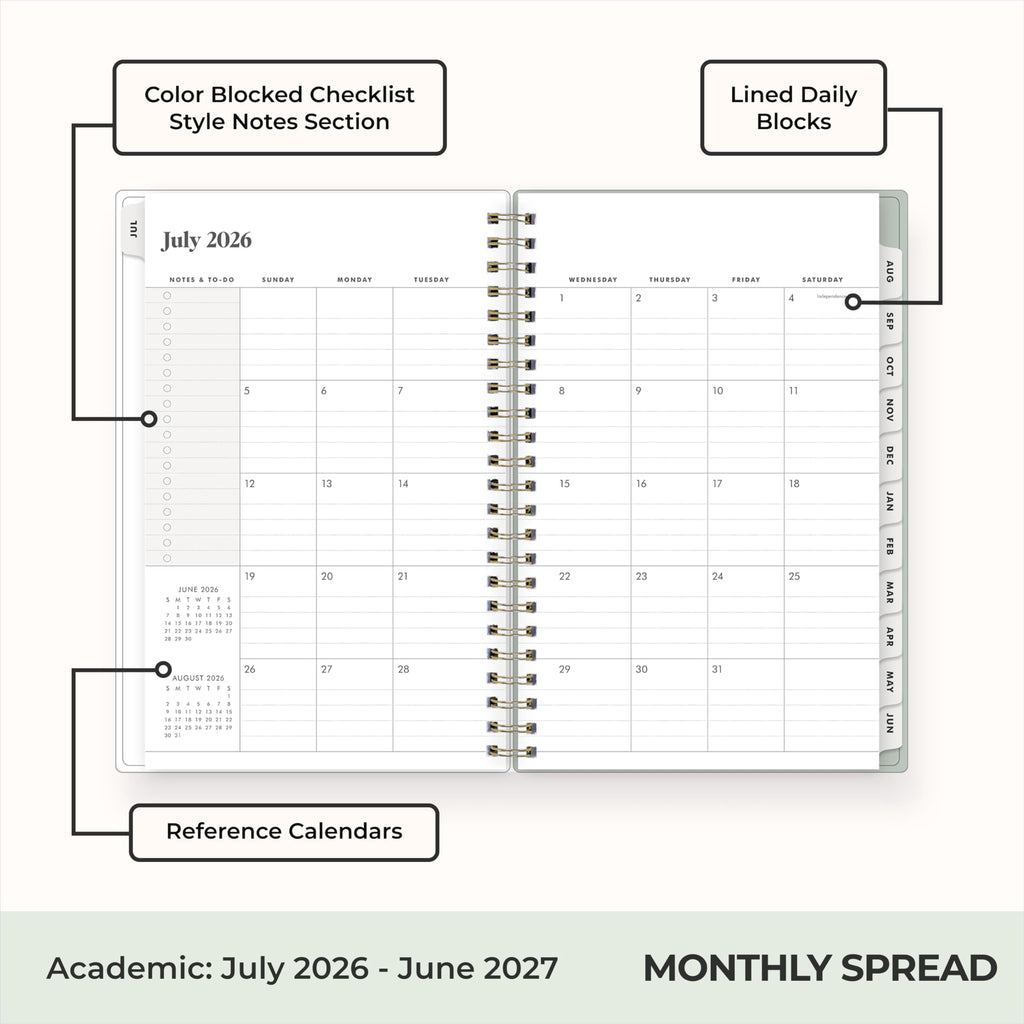Blue Sky The Everygirl 2026-2027 Weekly and Monthly Academic Year Planner Calendar, July 2026 - June 2027, 5" x 8", Flexible Cover, Wireboun - Image 4