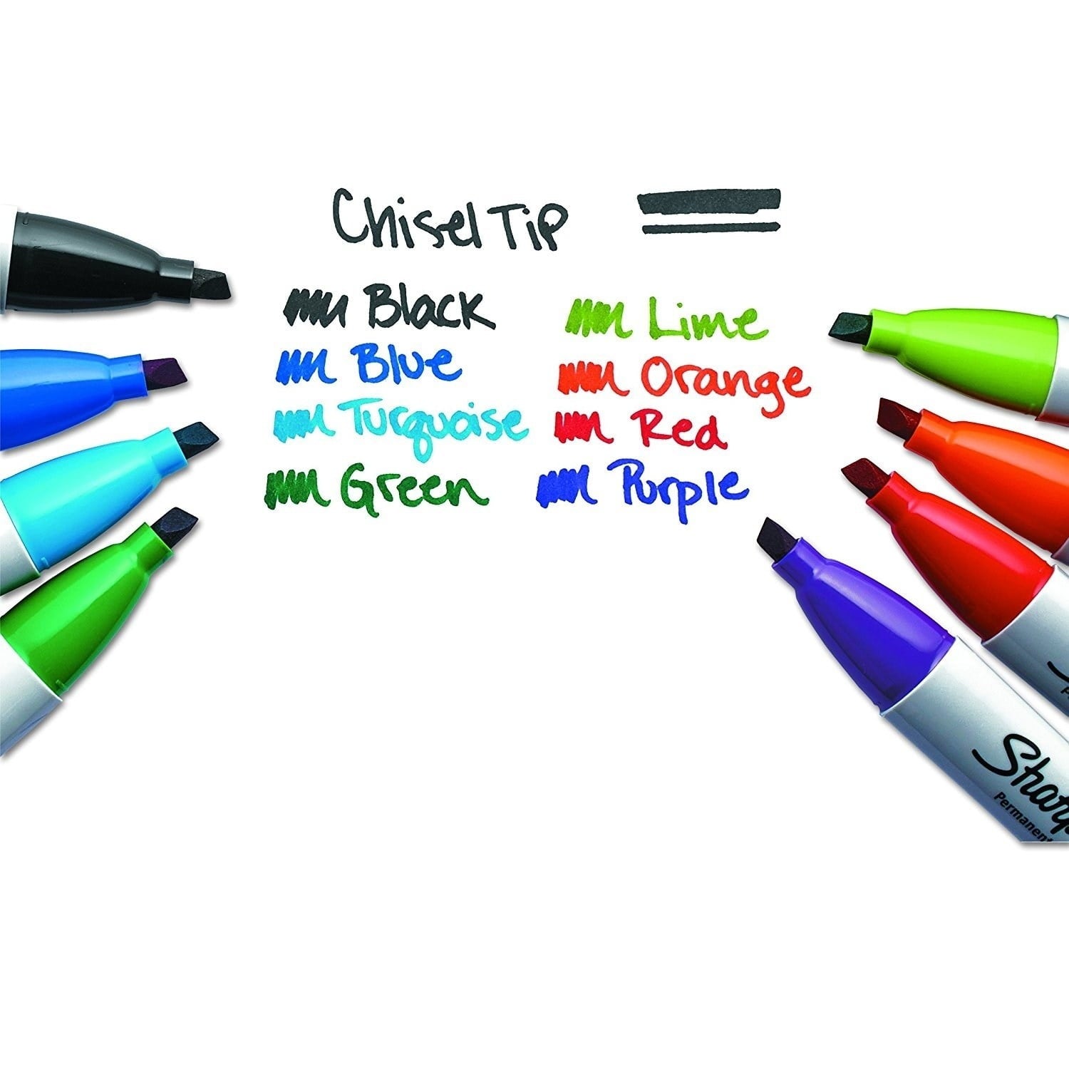 Markers, Chisel Tip, Assorted Colors, 8 Count - Image 4