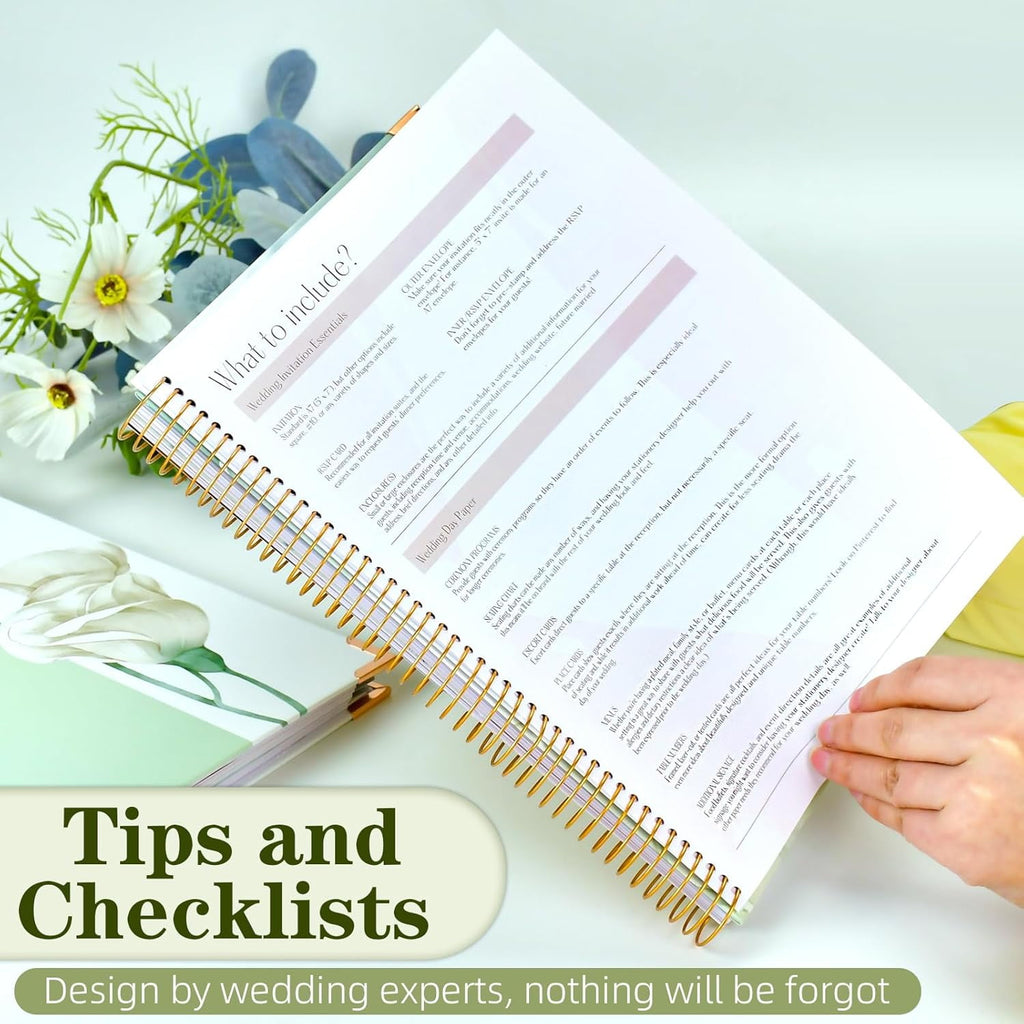 Wedding Planner for Bride, Wedding Planning Book and Organizer Notebook with Stickers, Checklists & Calendars for Eng... - Image 5