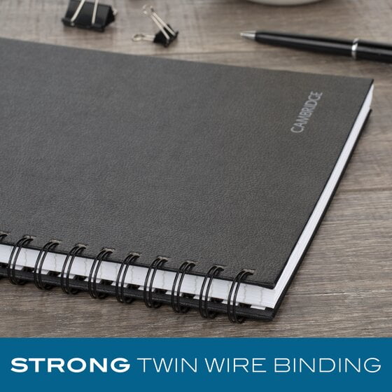 Cambridge Limited Hardcover Legal Ruled Business Notebook with Pocket, 96 Sheets, 8 1/8" x 11", Black - Image 6