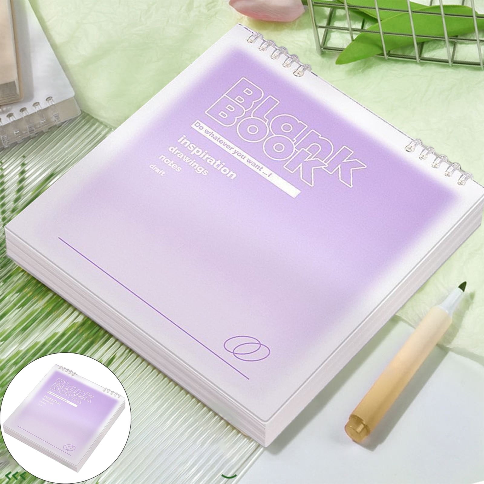 Notebook,7.87x7.87" Hardcover with Removable Pages, Modern Loose-Leaf Design for Customizable Office Note Systems & P... - Image 2