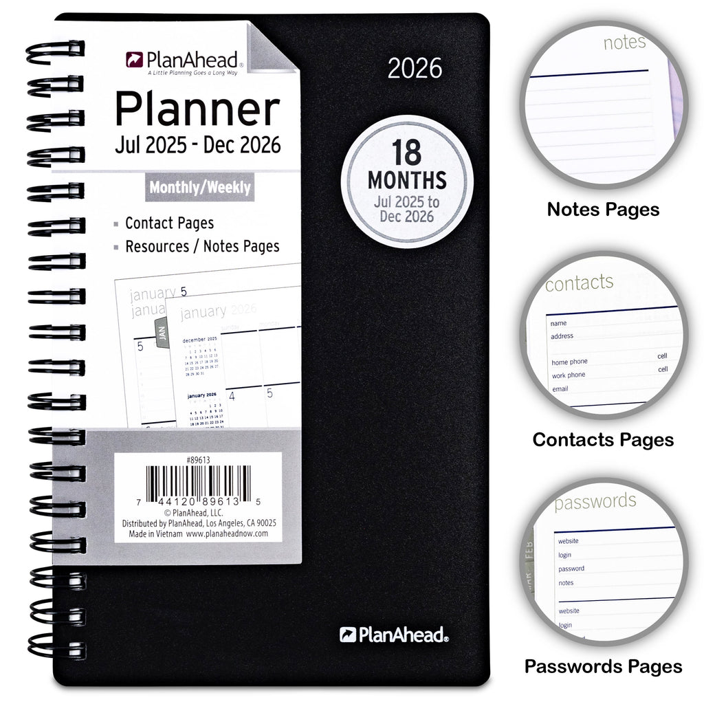 Small Home Office Monthly Weekly Planner (18 Month - 4" x 6.25") - Image 6