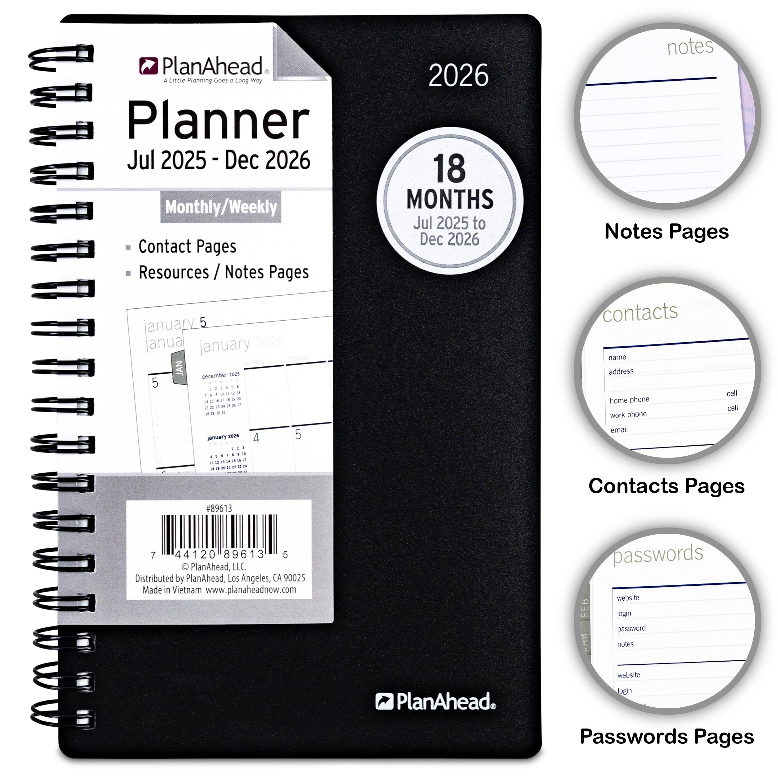 Small Home Office Monthly Weekly Planner (18 Month - 4" x 6.25") - Image 6