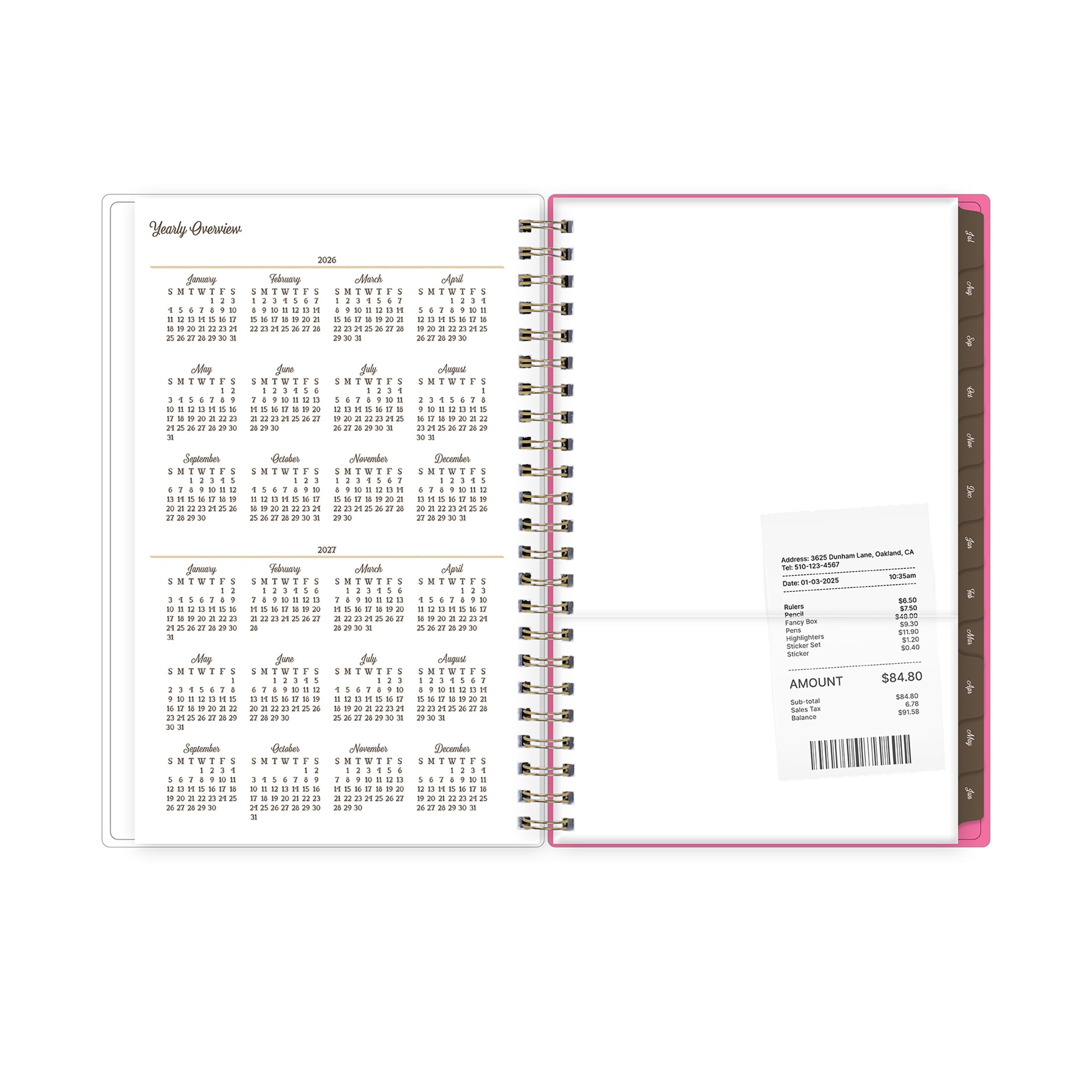 Jessie James Decker for Monthly Weekly Planner, 5" x 8", Jess Pink 15-Month (April 2026 - June 2027) - Image 6