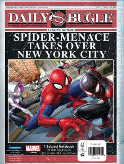 Spider-Man 1-Subject Spiral Notebook, Wide Ruled, 80 Sheets, Multi-Color - Image 2