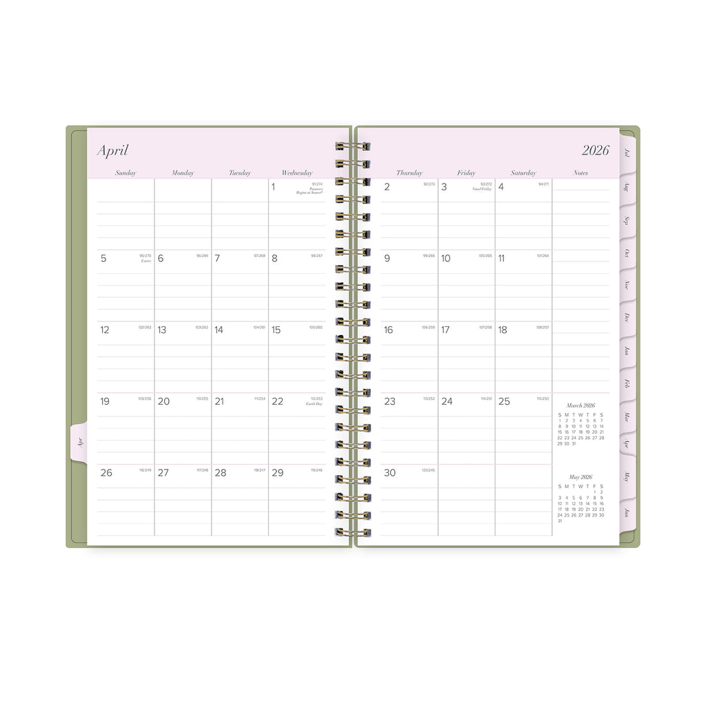 Monthly Weekly Planner, 5" x 8", Simple Sage 15-Month (April 2026 - June 2027) - Image 5