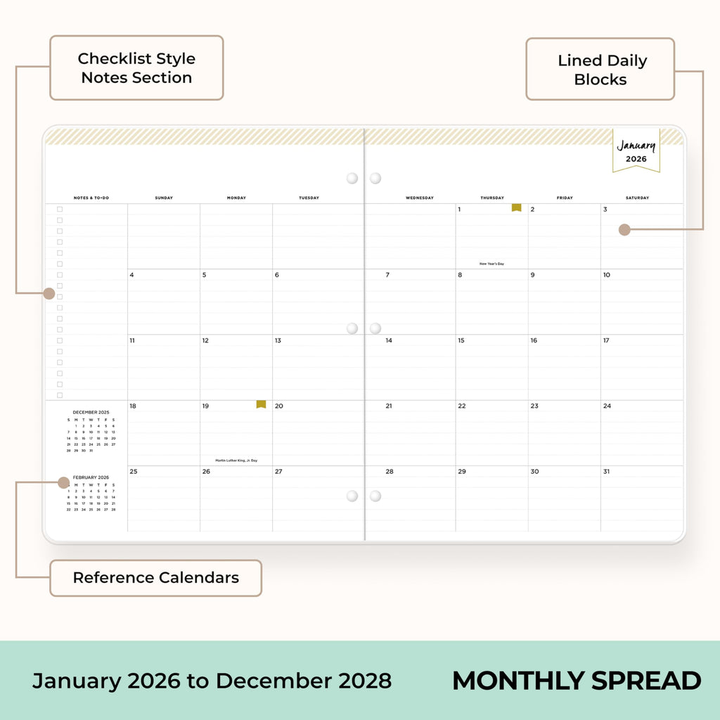 Day Designer 24 Month 2026 Monthly Planner Calendar, January 2026 - December 2027, 8.5" x 11", Flexible Cover, Staple... - Image 2