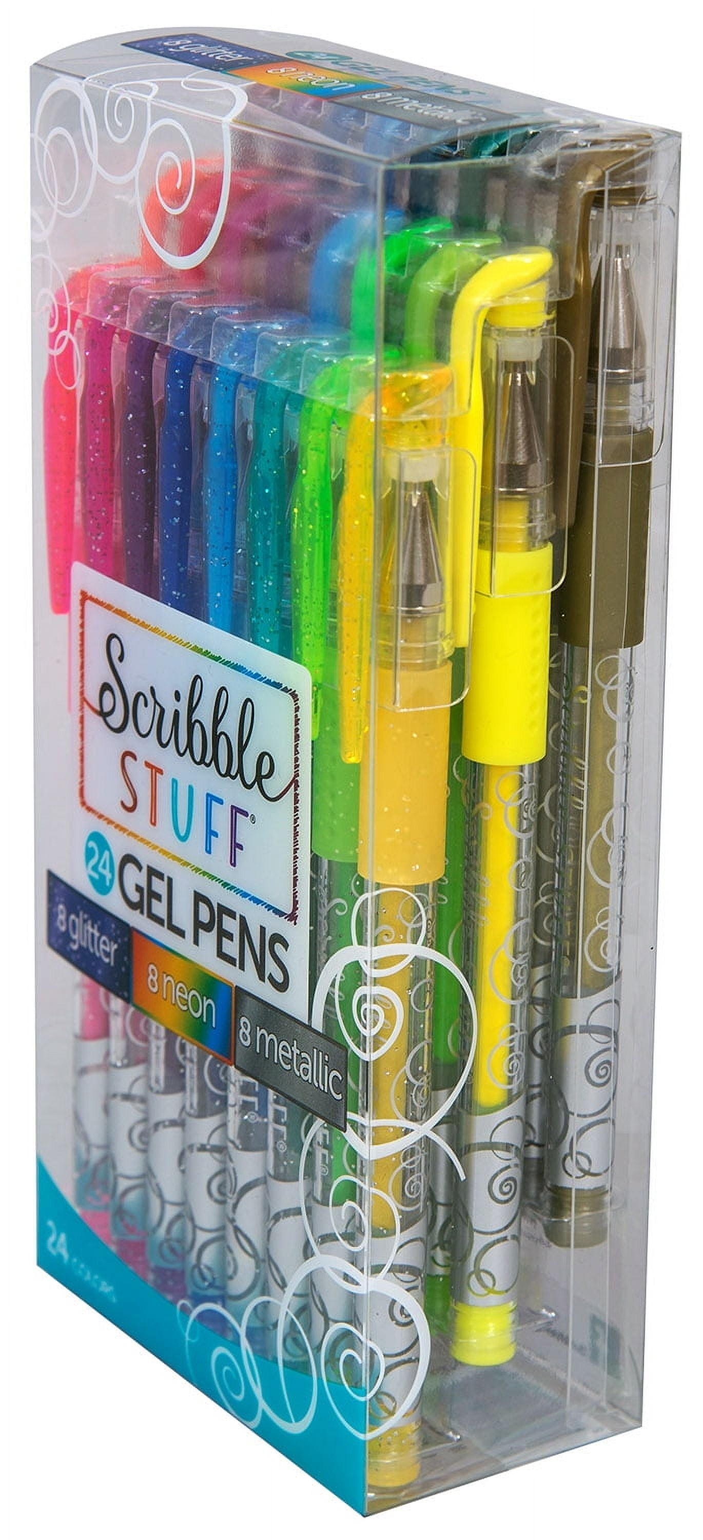 Gel Pens 24 Count, Glitter, Neon & Metallic Inks, Assorted Colors - Image 3