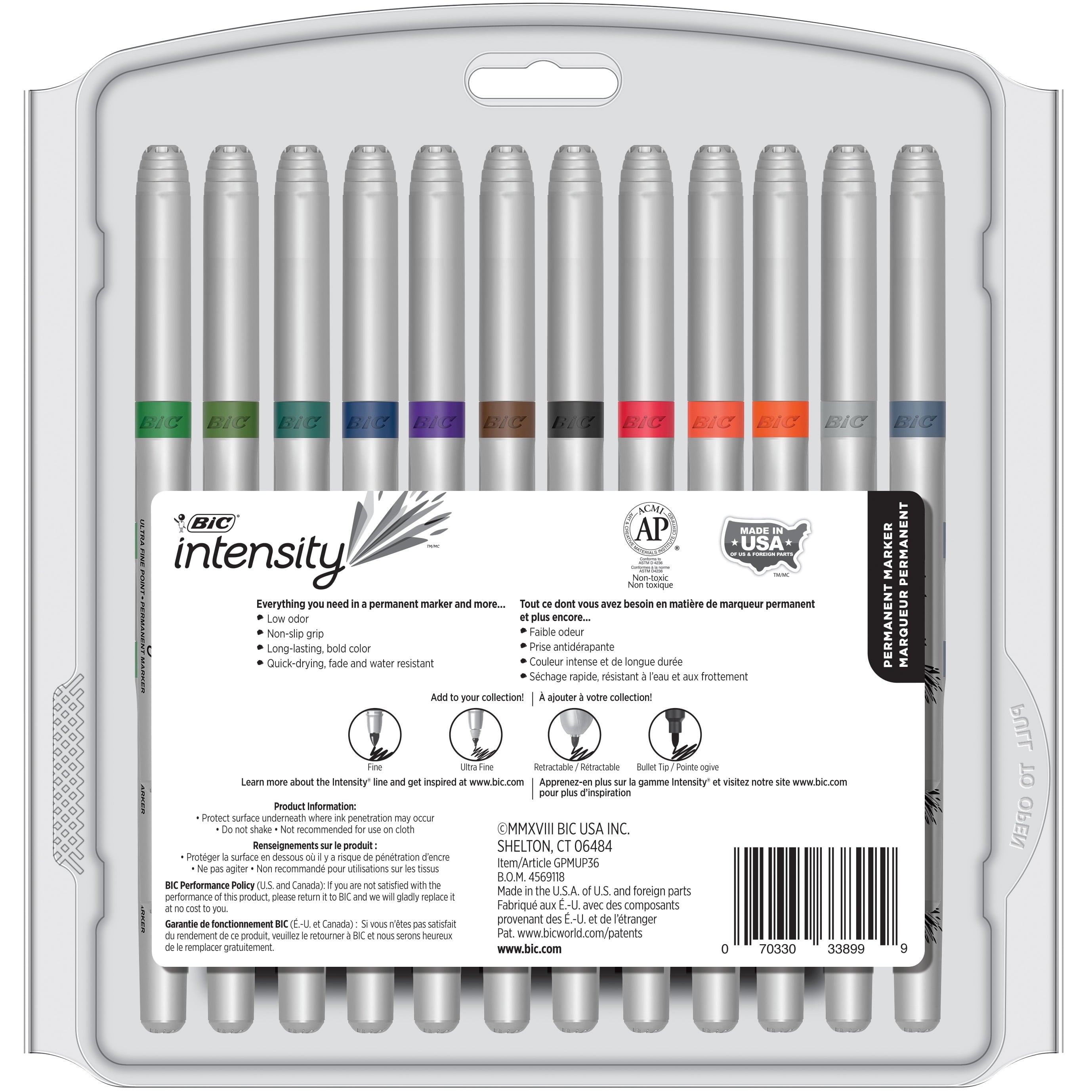 Intensity Permanent Marker Fashion Colors, Ultra Fine Point, 36-Count - Image 2