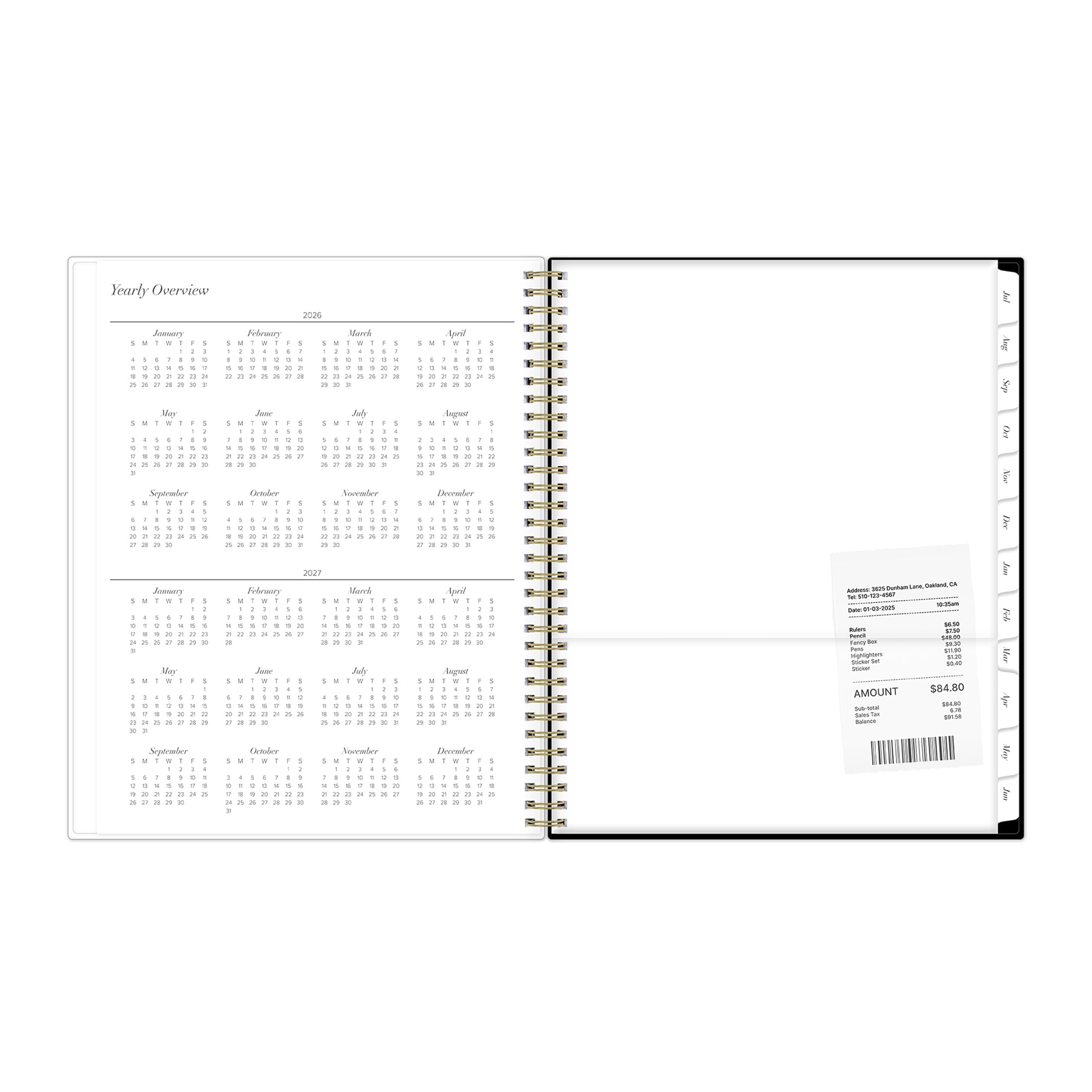 Blue Sky Monthly Weekly Planner, 8.5" x 11", Dot BW 15-Month (April 2026 - June 2027) - Image 5