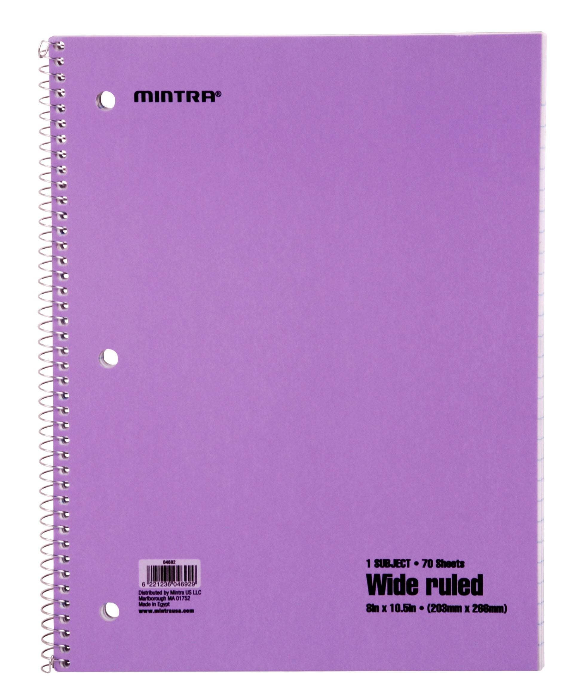 Pastel Spiral Notebook, Wide Ruled (70 Count, 6 Pack) - Image 2