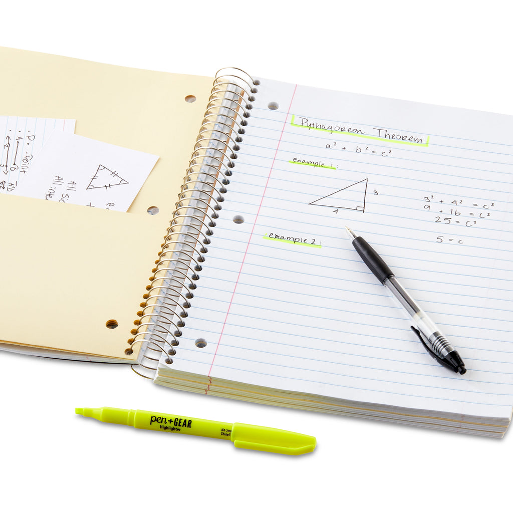 Pen+Gear Wide Ruled 5-Subject Poly Notebook, Black, 8.5" x 10.5", 160 Sheets - Image 5