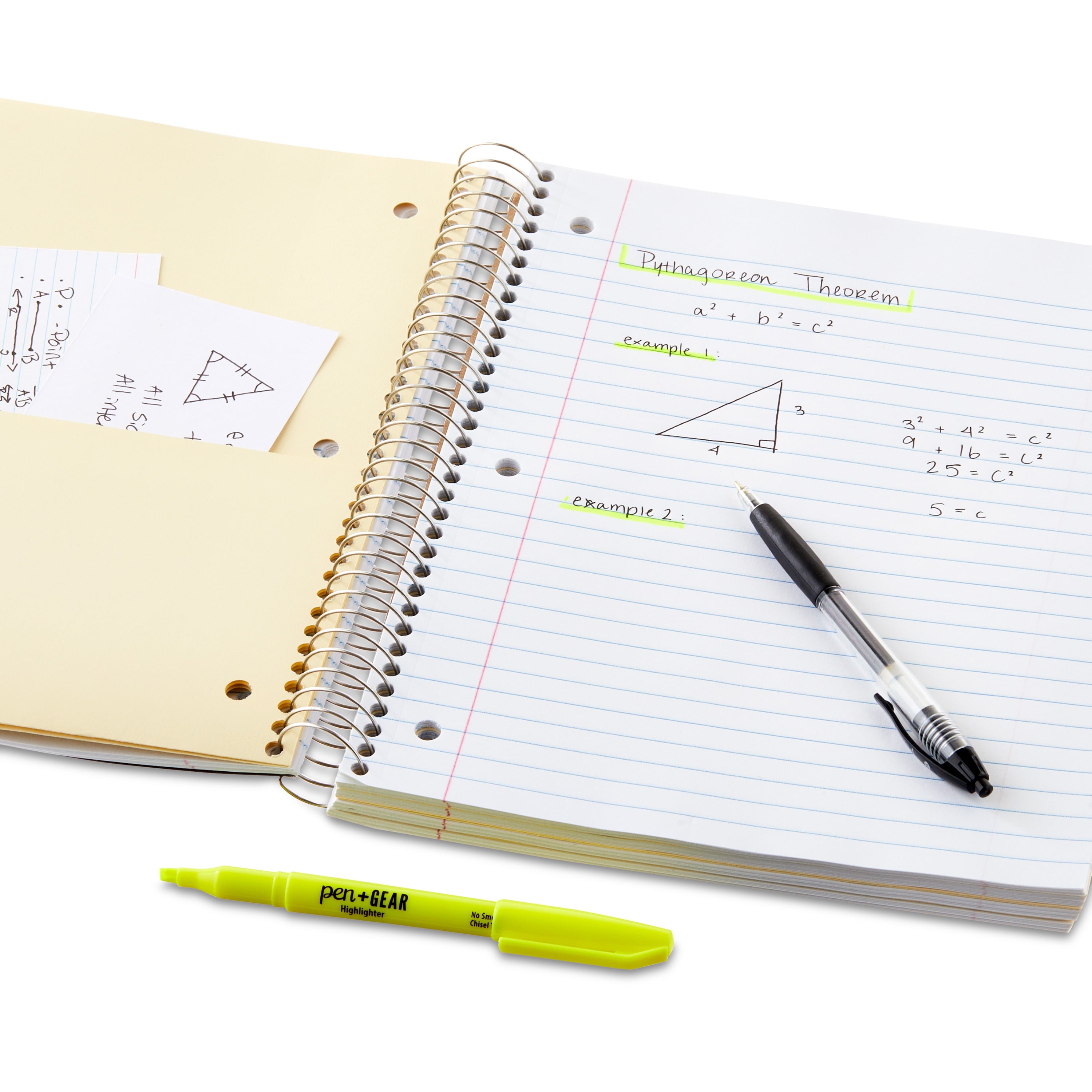 Pen+Gear Wide Ruled 5-Subject Poly Notebook, Black, 8.5" x 10.5", 160 Sheets - Image 5