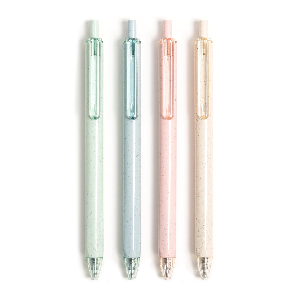U-Eco Gel Pen, Black Ink, Pastel Speckle, 4 Count, 0.7mm - Image 3