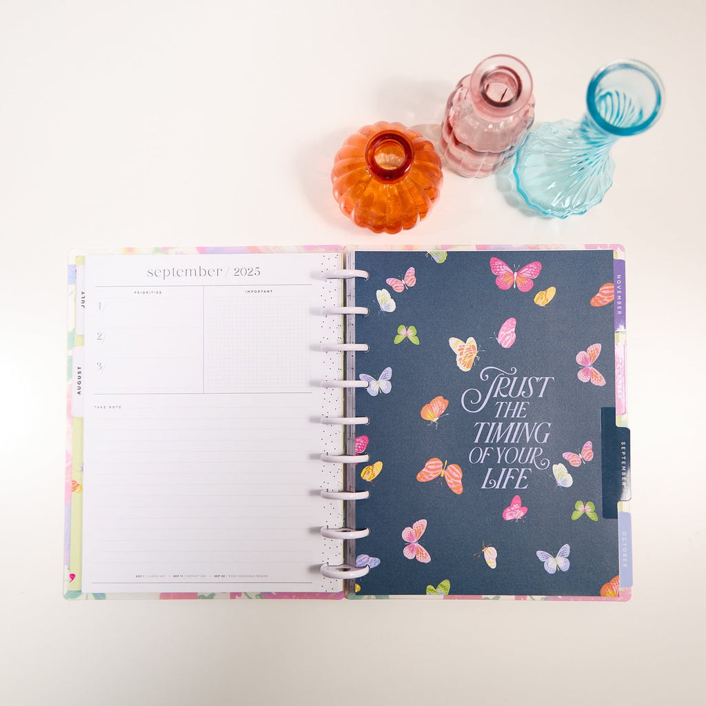 Academic Monthly Weekly Classic Planner 2025-2026, Bright Bouquet, Disc Bound - Image 5