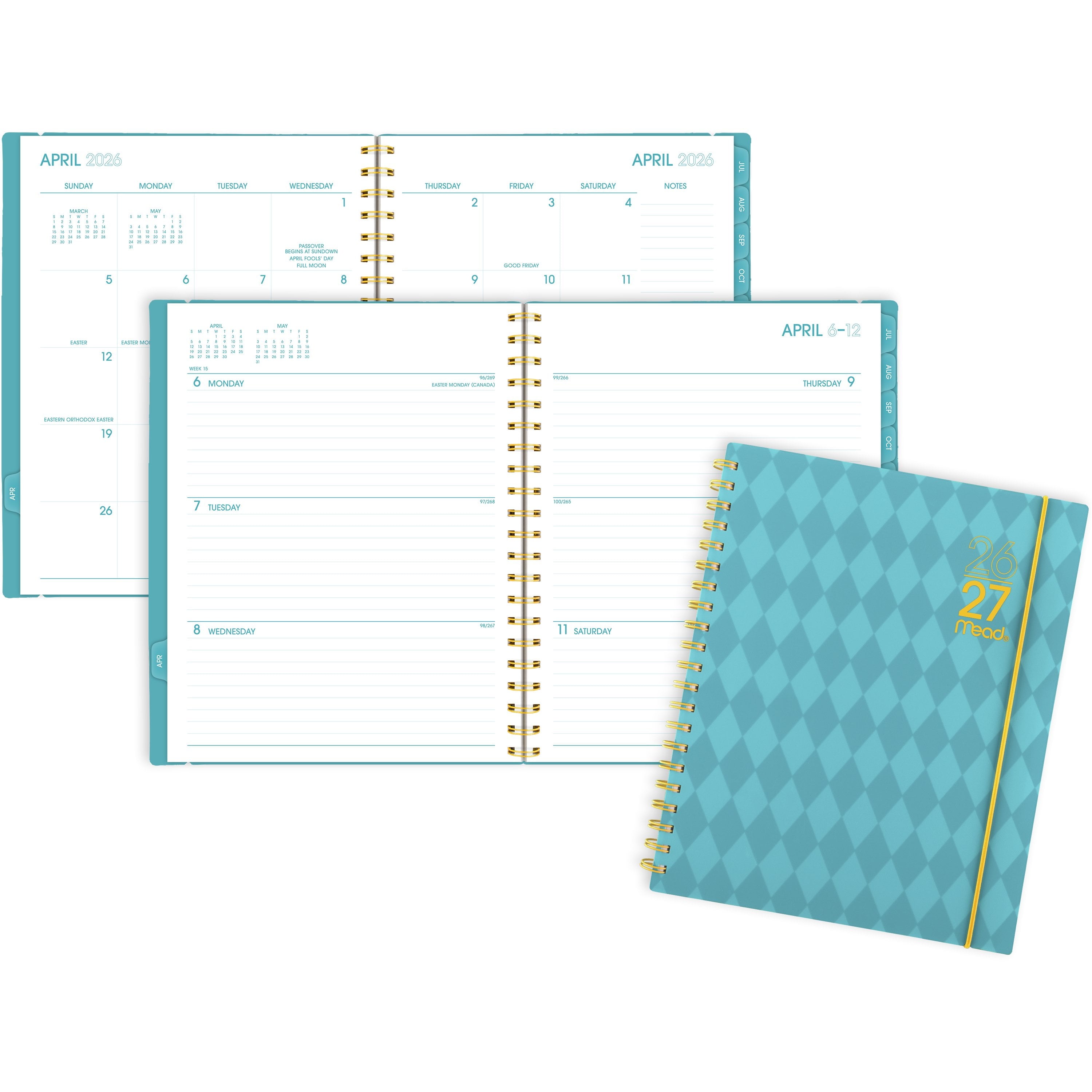 Mead Tranquil Turquoise Planner, 2026-2027, 8.5" x 11" - Image 4