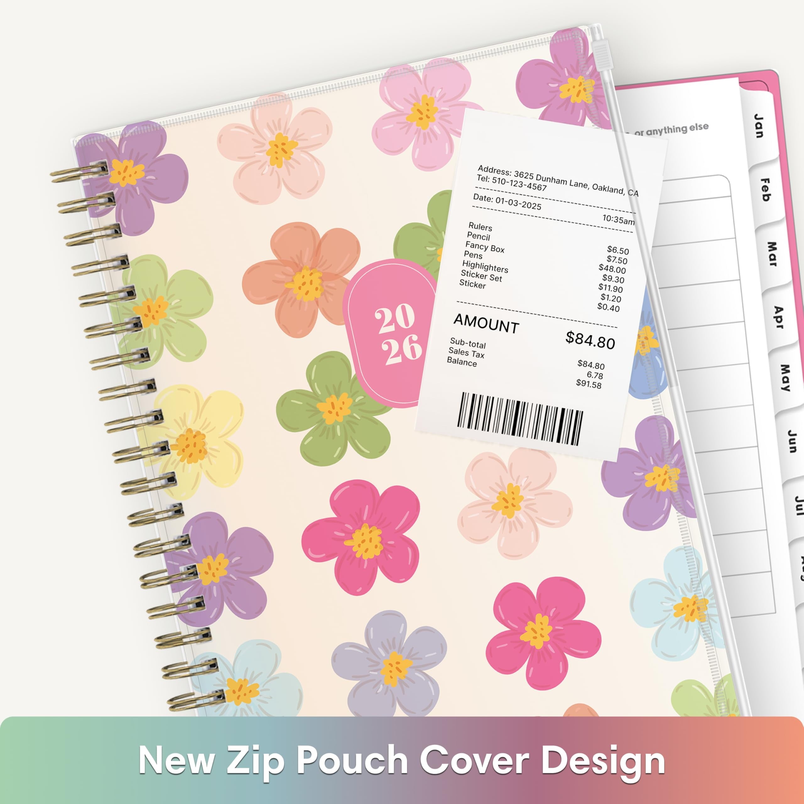 Blue Sky Gen Z 2026 Weekly and Monthly Planner Calendar, January 2026 - December 2026, 5" x 8", Flexible Cover With Zip Pouch, Durable Twin - Image 5