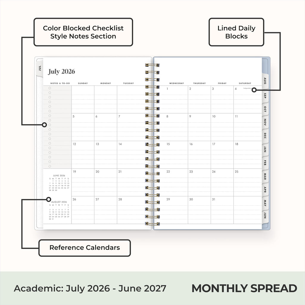 Blue Sky The Everygirl 2026-2027 Weekly and Monthly Academic Year Planner Calendar, July 2026 - June 2027, 5" x 8", Flexible Cover, Wireboun - Image 4