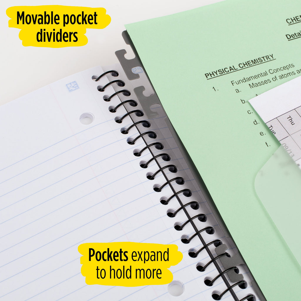 Advance Notebook Plus Study App, 1 Subject, College Ruled, 8 1/2" x 11", Seaglass (820012I-WMT) - Image 3