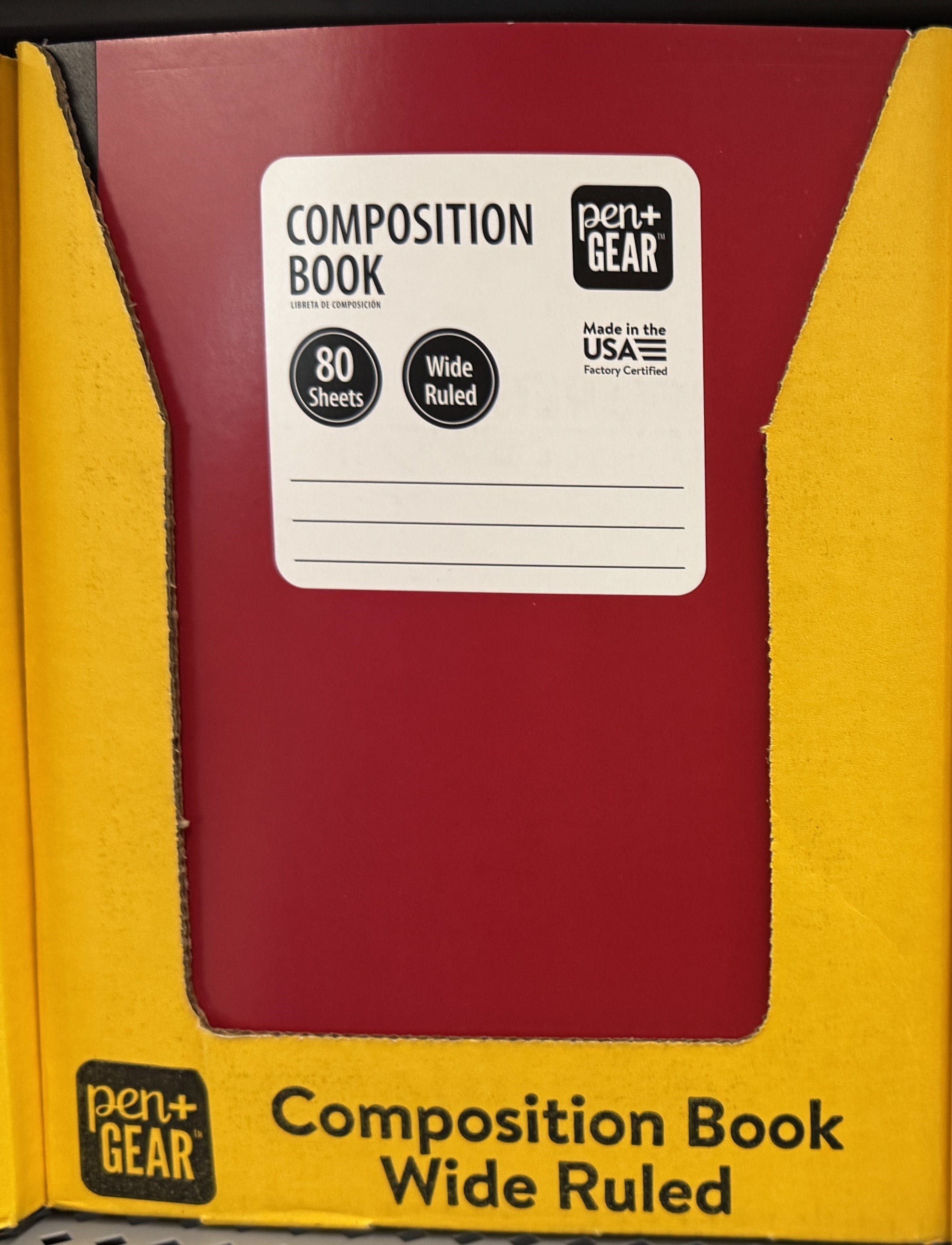 Wide Ruled Composition Notebooks, 9.75 Inch x 7.5 Inch, Red, 80 Sheets - Image 6