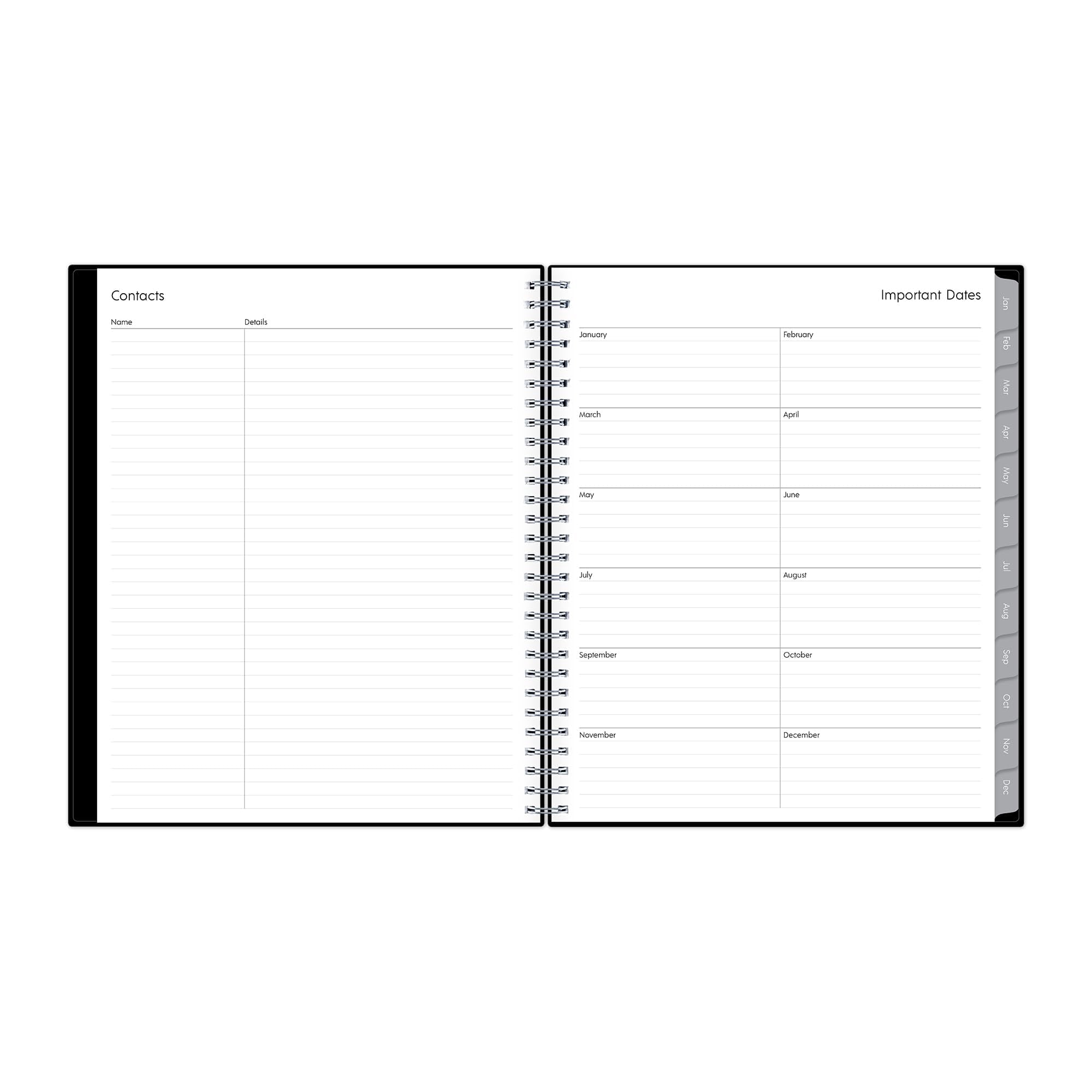 2027 18 Month Monthly Planner Calendar, July 2026 - December 2027, 8" x 10", Monthly Layout, Flexible Cover, Silver W... - Image 5