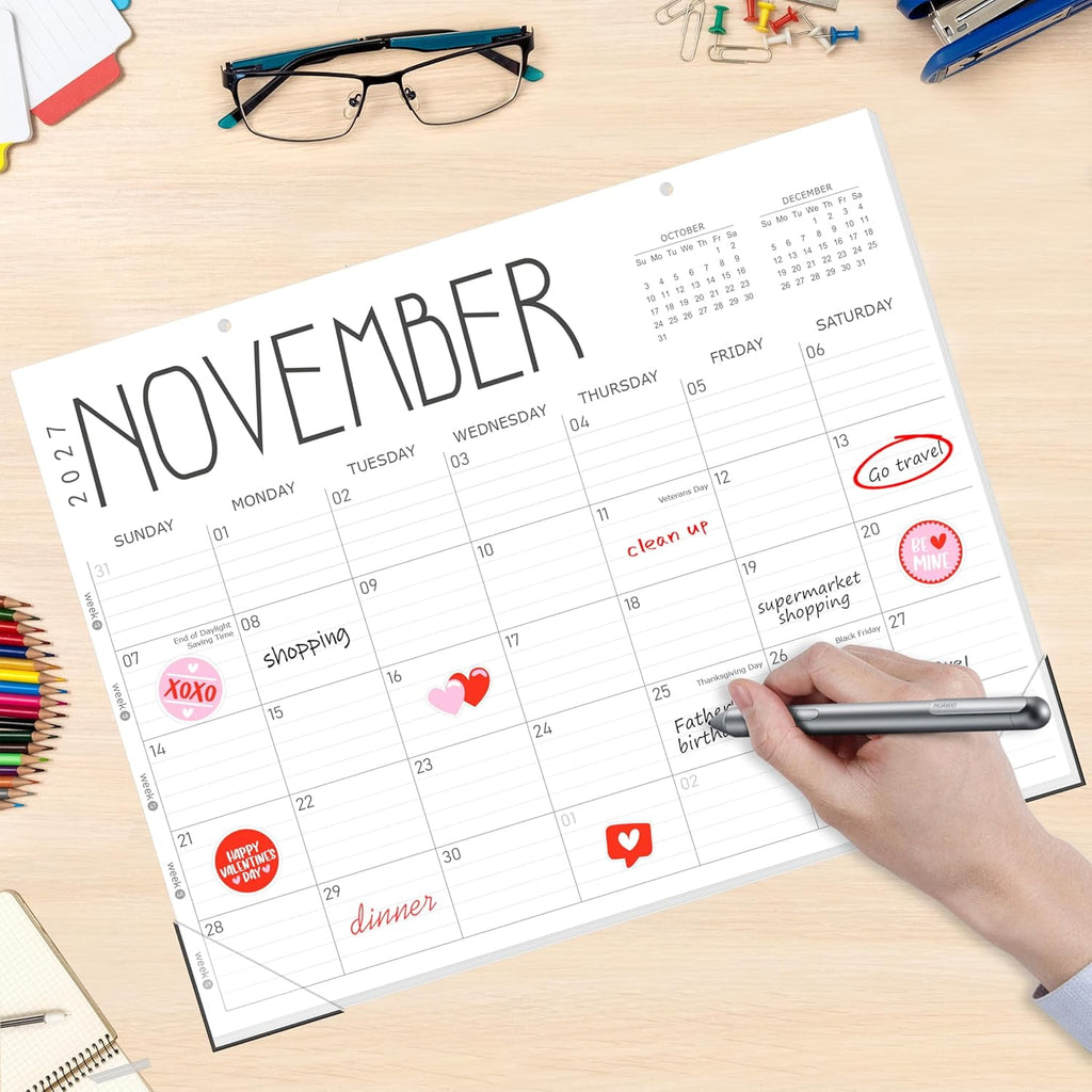 36 Desk Calendar 2026, . 2026 to December. 2028, 14" X 11" ly Planner with Thick Paper for Office Home School Plannin... - Image 6