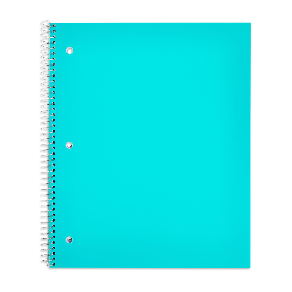 + Poly 1-Subject Notebook, Wide Ruled, 9" x 11", 100 Sheets, Teal - Image 5