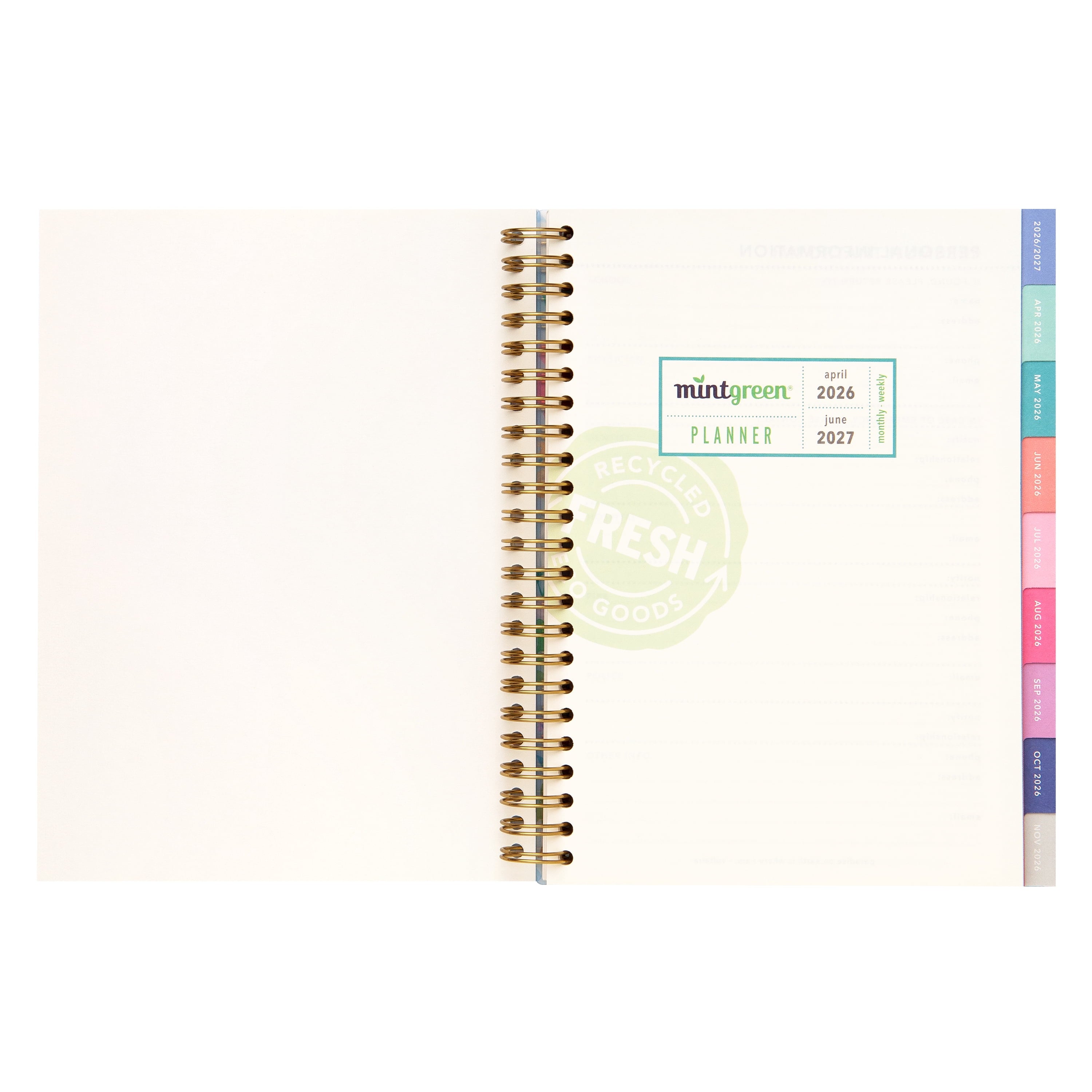 Mintgreen Weekly Planner, 6.25" x 8.25", Blue Religious, Poly Spiral Bound - Image 3