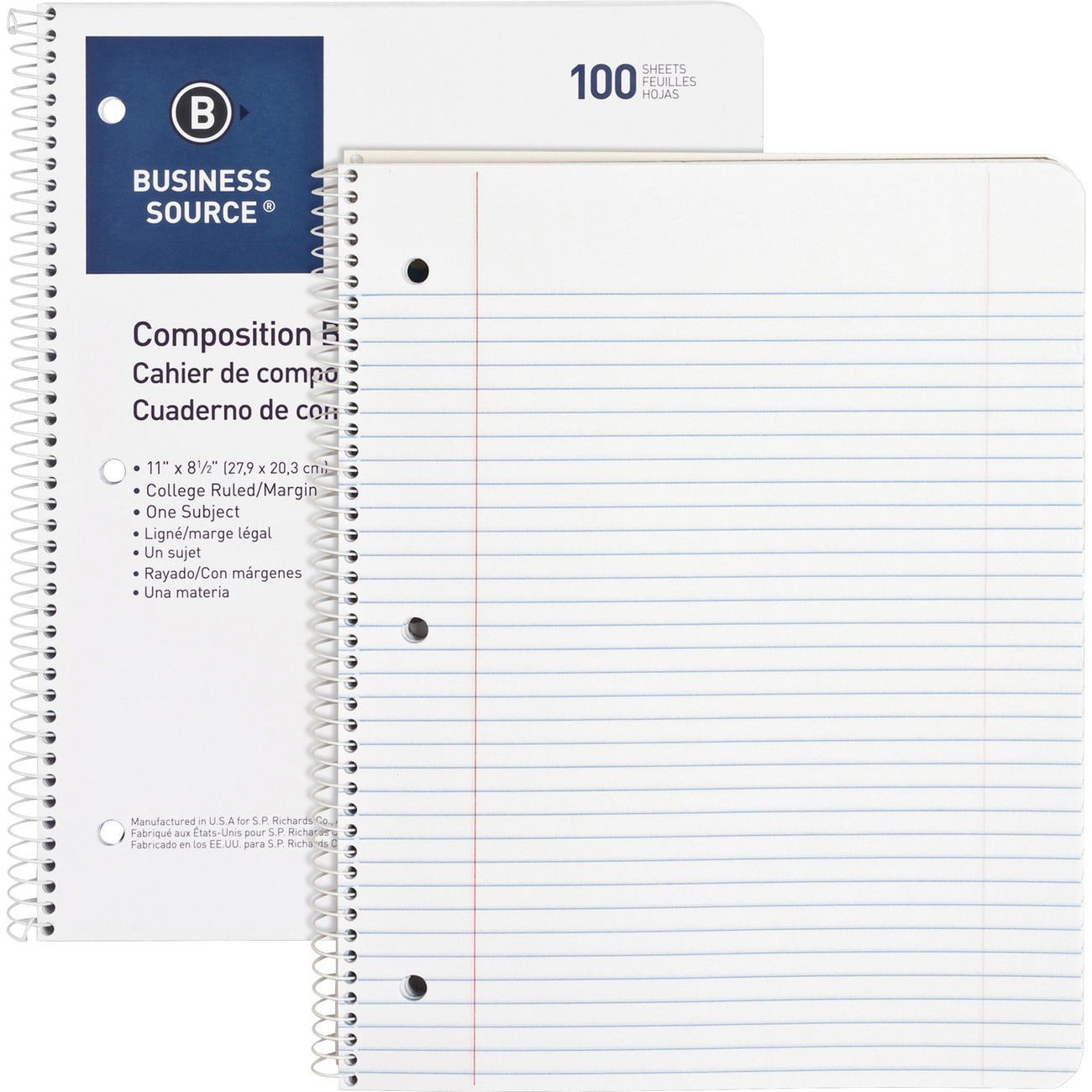 Wirebound College Ruled Notebooks - Letter - Image 2