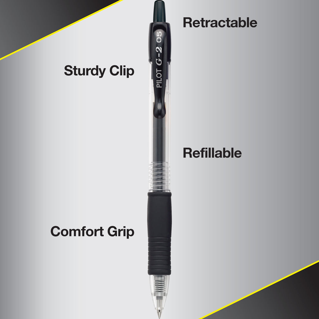 Pilot G2 Premium Retractable Gel Ink Pens, Extra Fine Point (0.5mm), Assorted, 10 Count - Image 2