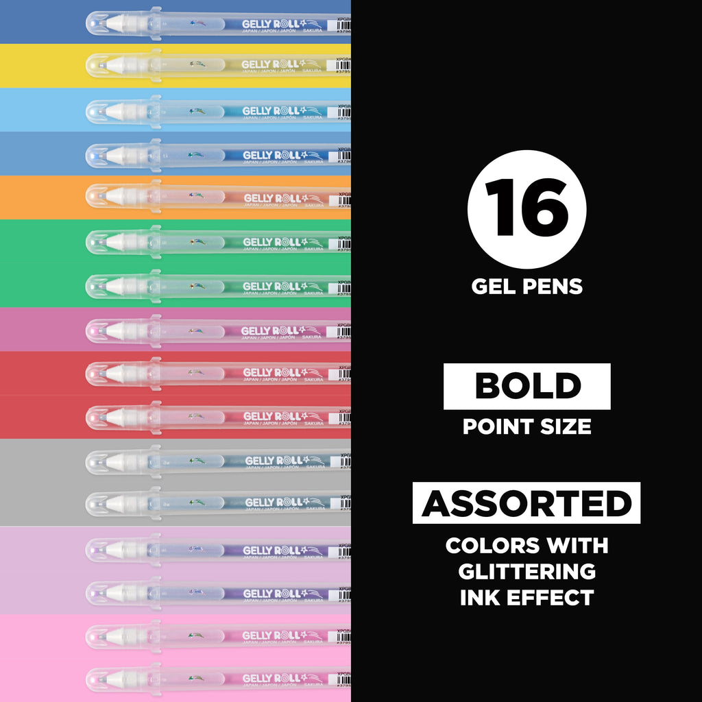 Sakura Gelly Roll Stardust Gel Pen Cube Set, 16-Pens - Image 2