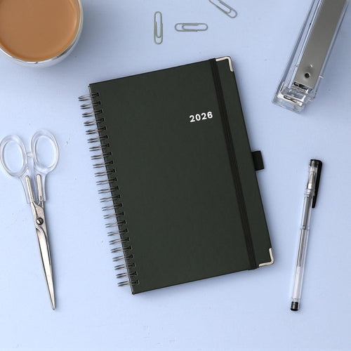 2026 Weekly and Monthly Planner Calendar, January 2026 - December 2026, 5" x 8", Faux Leather Cover, Wirebound, Stora... - Image 2