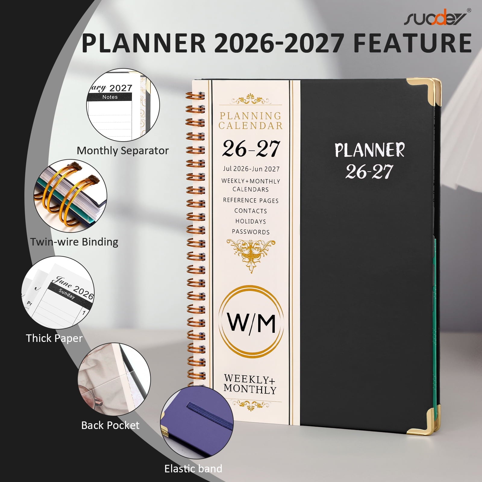 2026-2027 Academic Year Planner Calendar Notebook (JUL.2026-JUN.2027,6.3"x8.5")Daily Weekly Monthly Agenda Planner fo... - Image 5