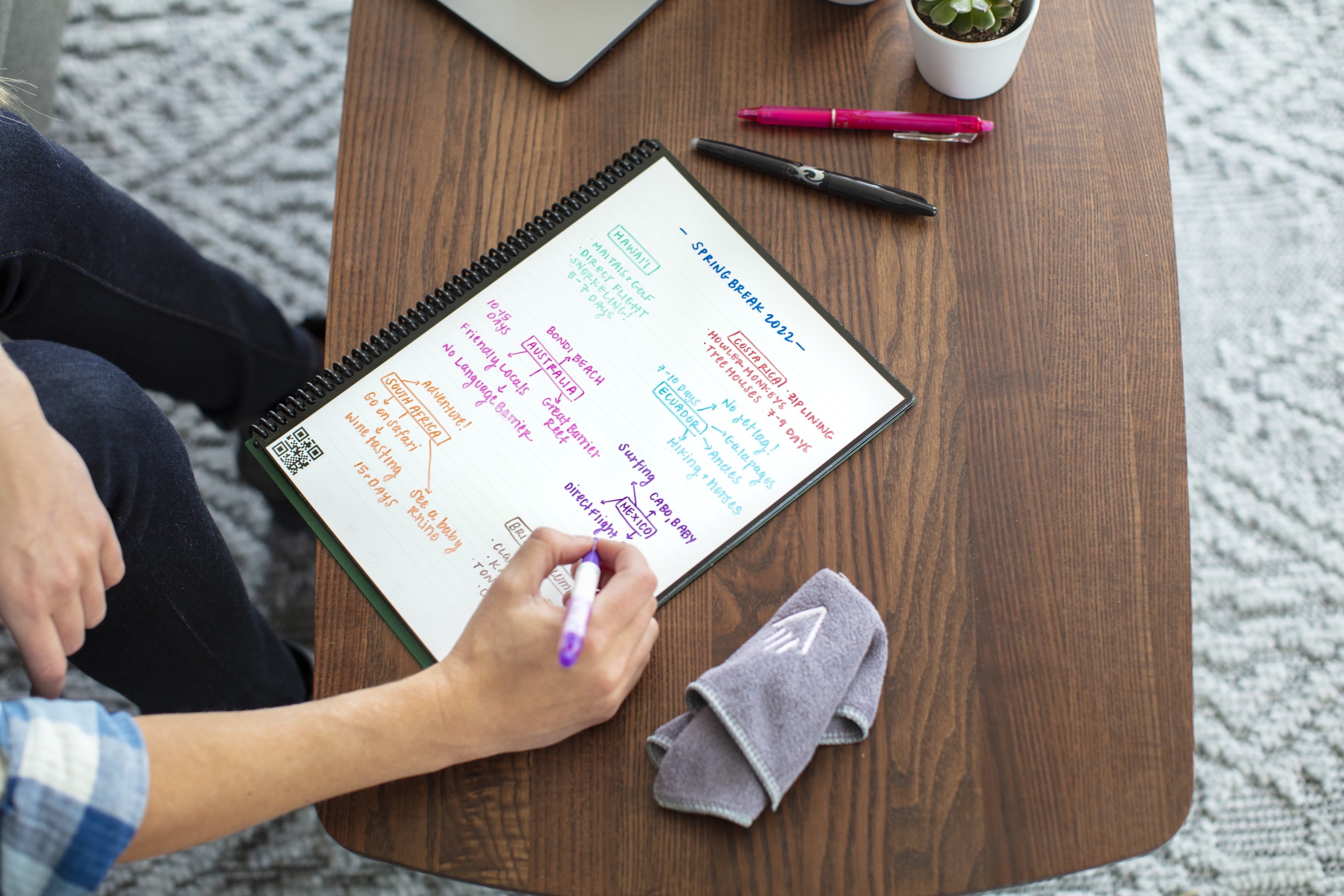 Core Smart Reusable Notebook, Dot-Grid, 32 Pages, 8.5" x 11", Blue - Image 6
