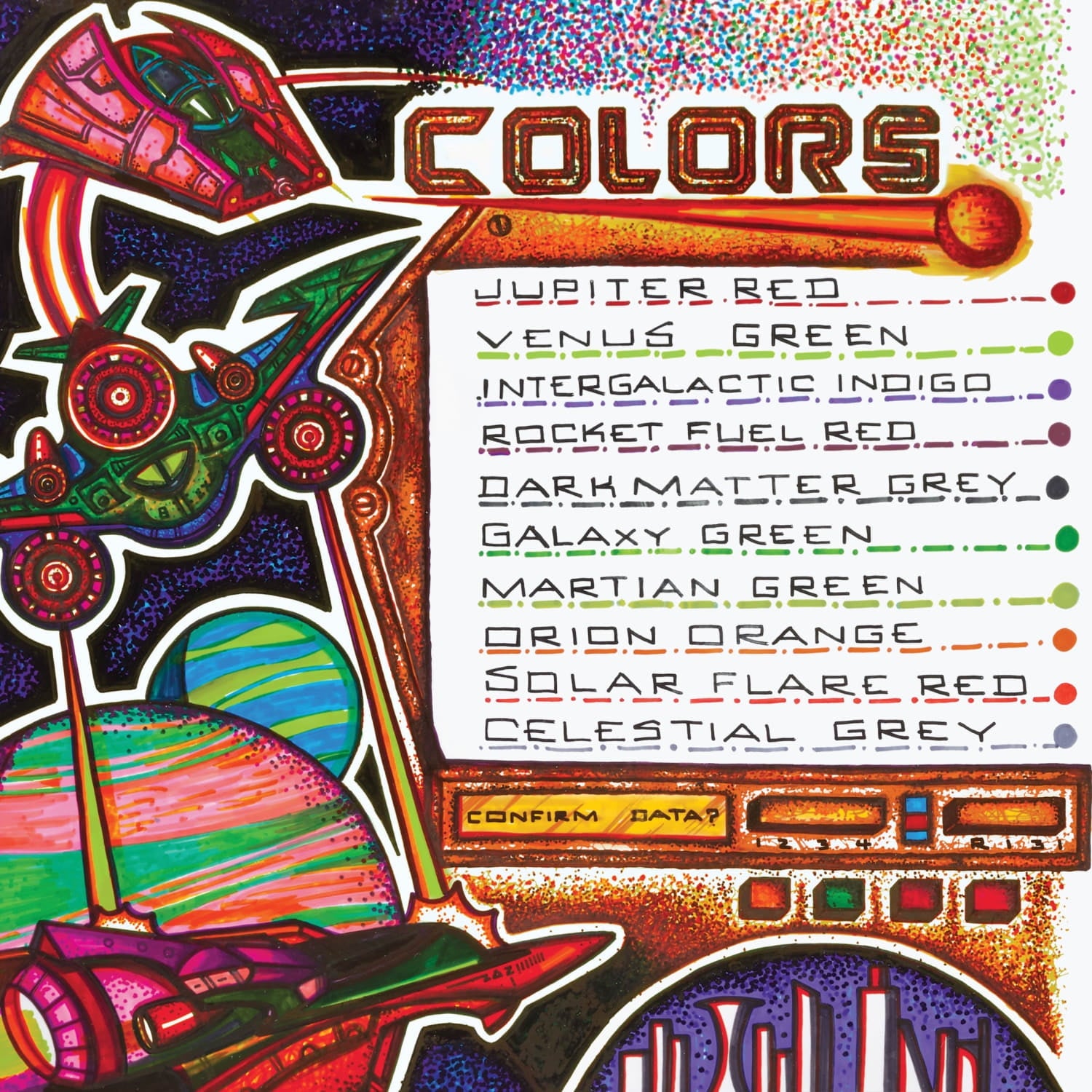 Permanent Markers, Fine Point, Cosmic Color, Limited Edition, 12 Count - Image 2