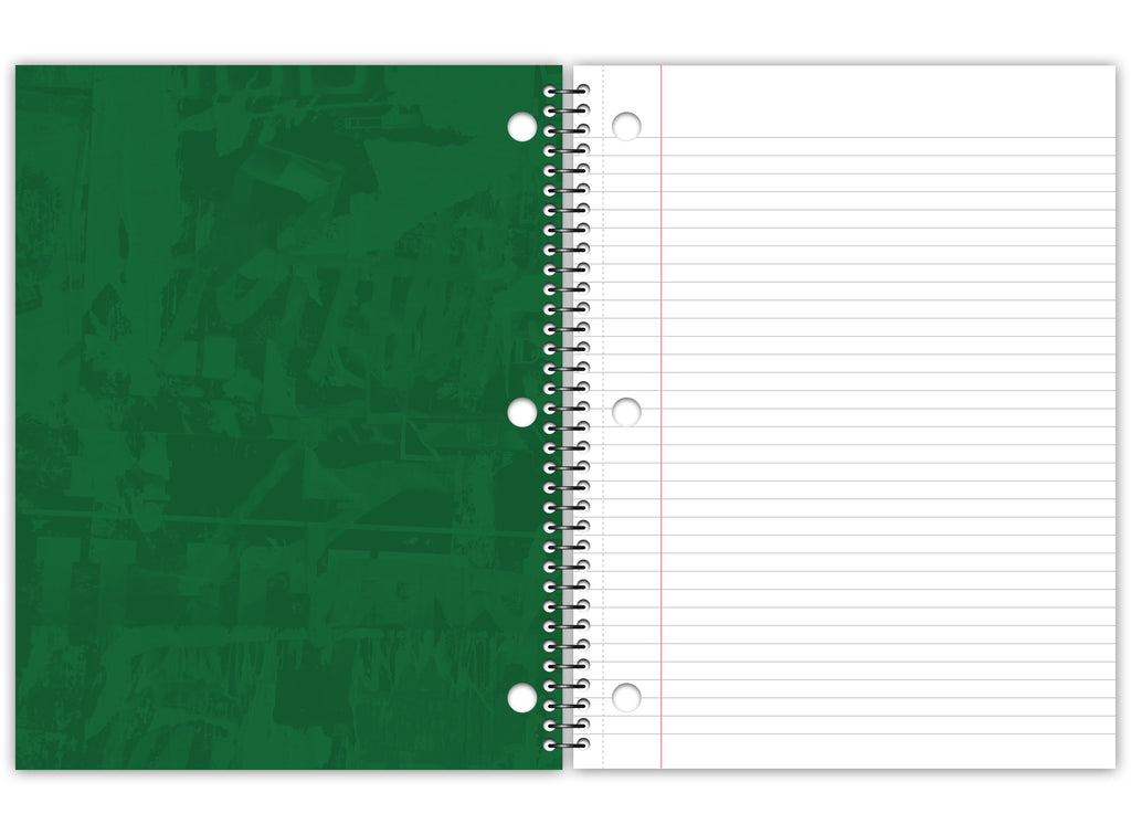 Writing Spiral-Bound Notebook, 1 Subject, 100 Sheets, College Ruled, Green - Image 2