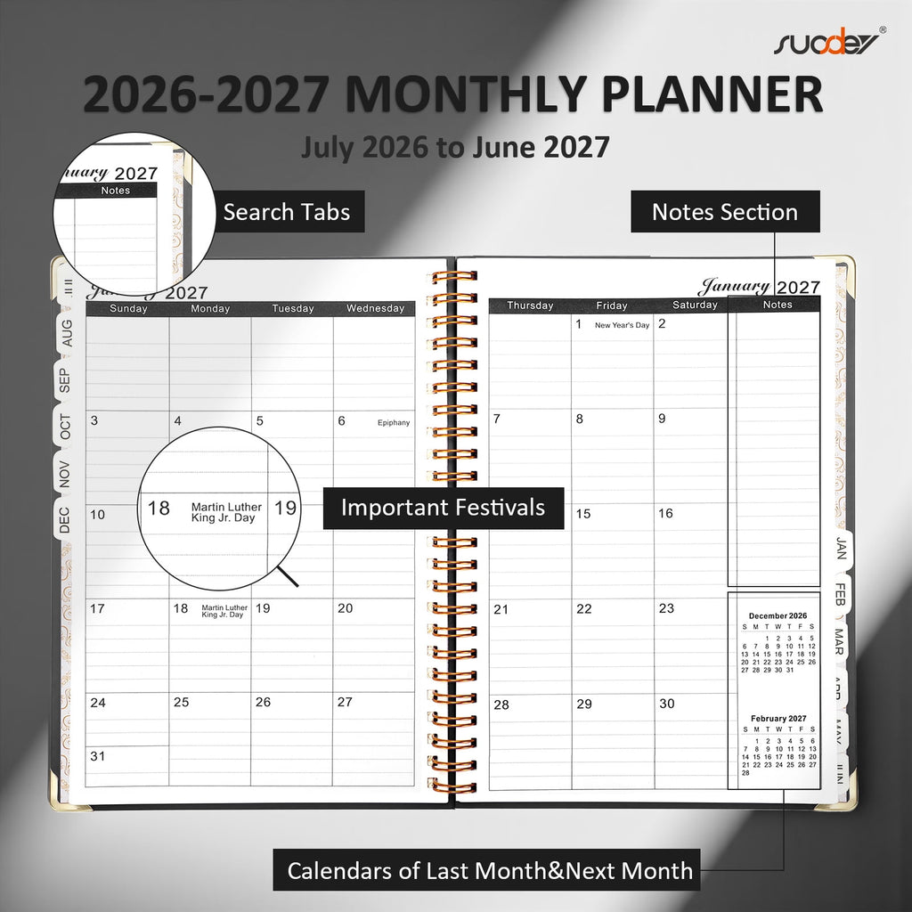 2026-2027 Academic Year Planner Calendar Notebook (JUL.2026-JUN.2027,6.3"x8.5")Daily Weekly Monthly Agenda Planner fo... - Image 3