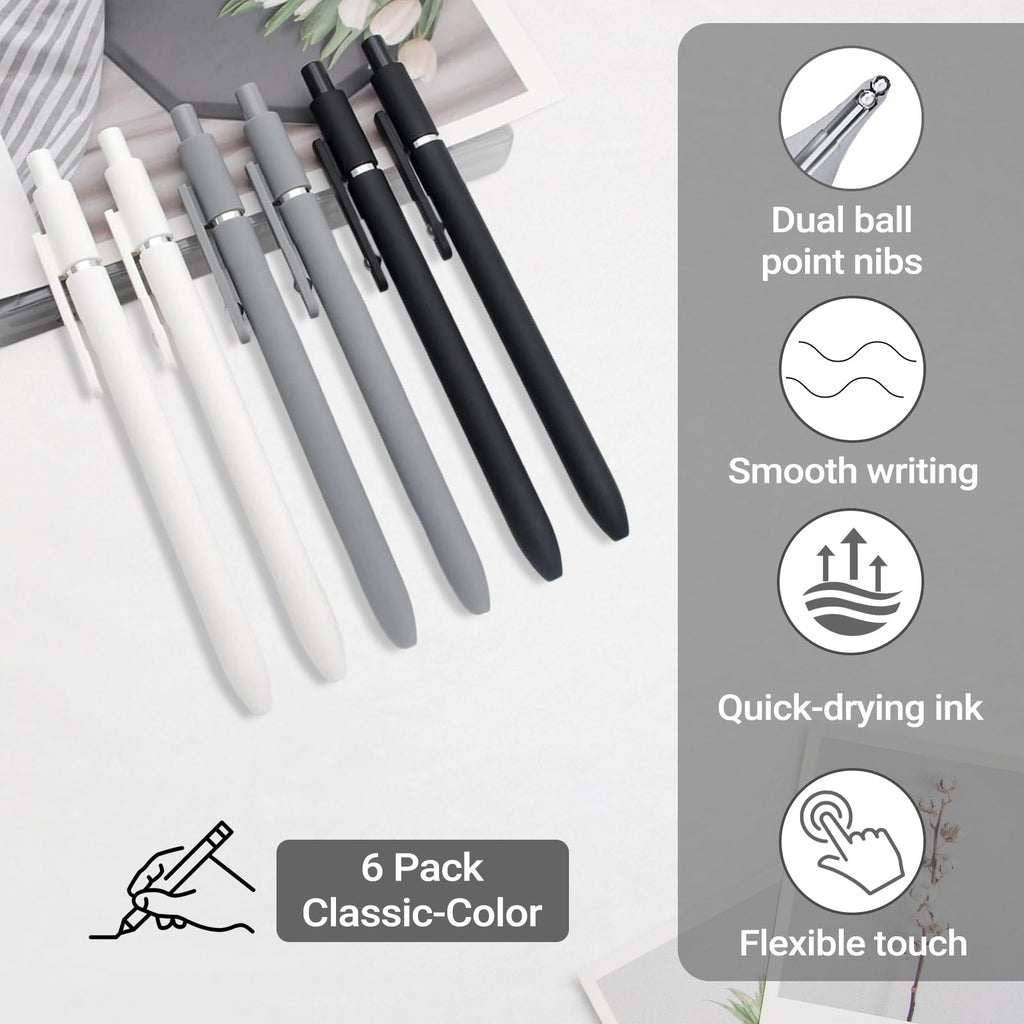 Set, Retractable , Quick Drying Ink , Fine Nib, Advanced Smooth Writing , Aesth - Image 3