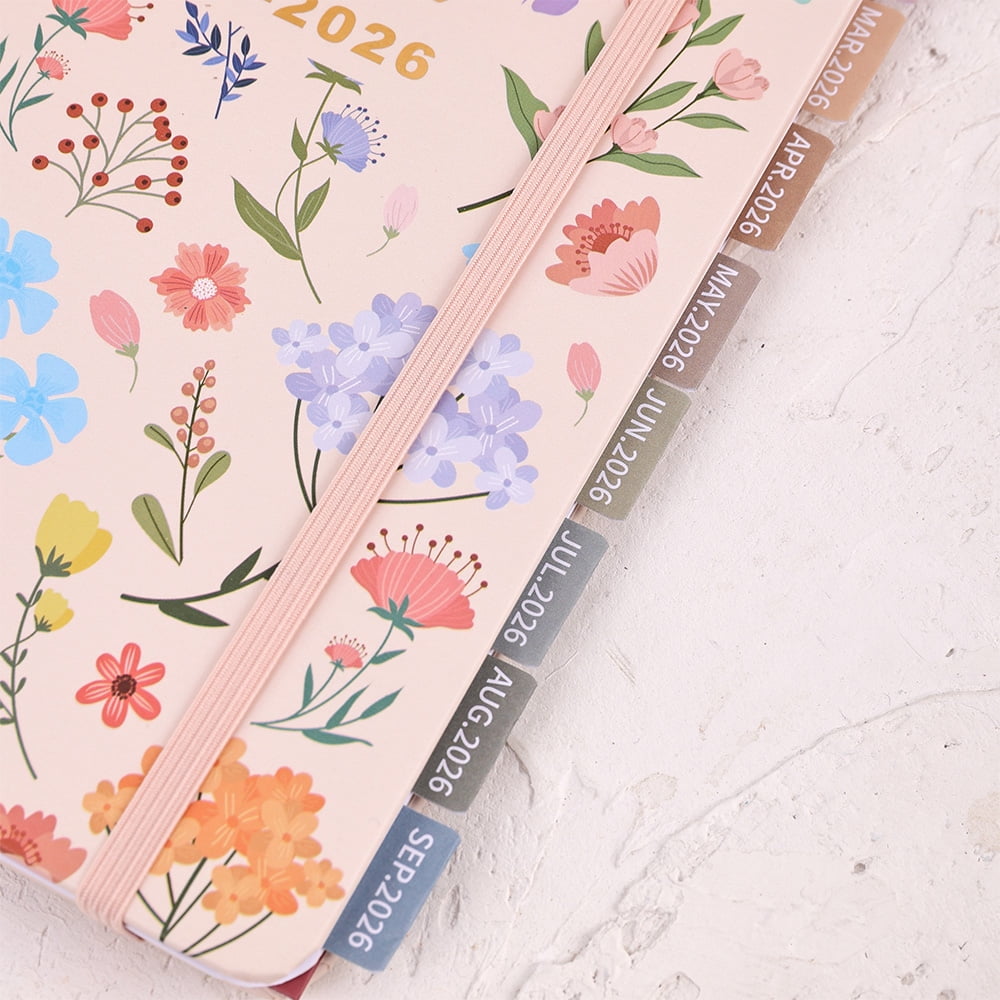 2 Years Beige Hardcover - 2026 A5 Calendar To Do Notebook With Tabs And Student Daily Schedules For School Office Hom... - Image 2