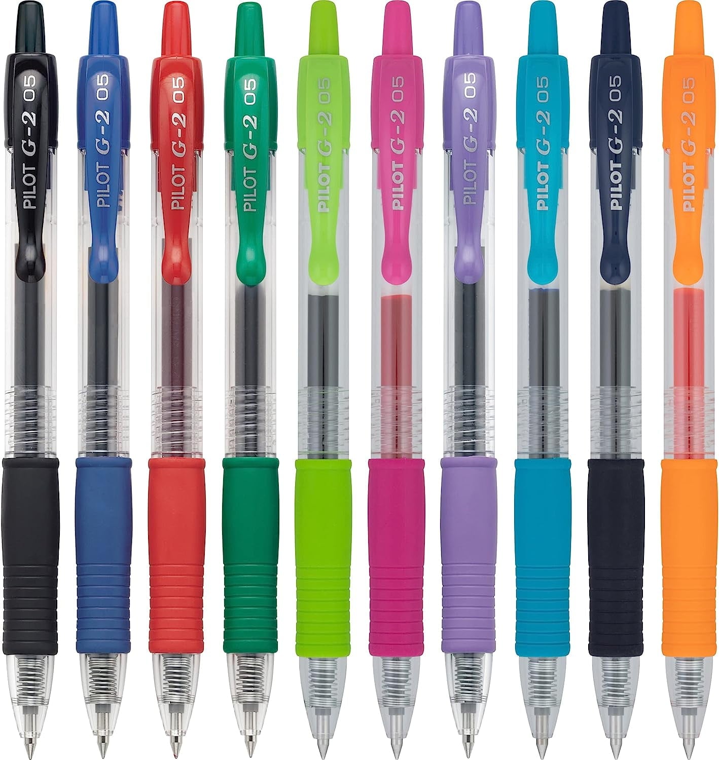 Pilot G2 Premium Retractable Gel Ink Pens, Extra Fine Point (0.5mm), Assorted, 10 Count - Image 3