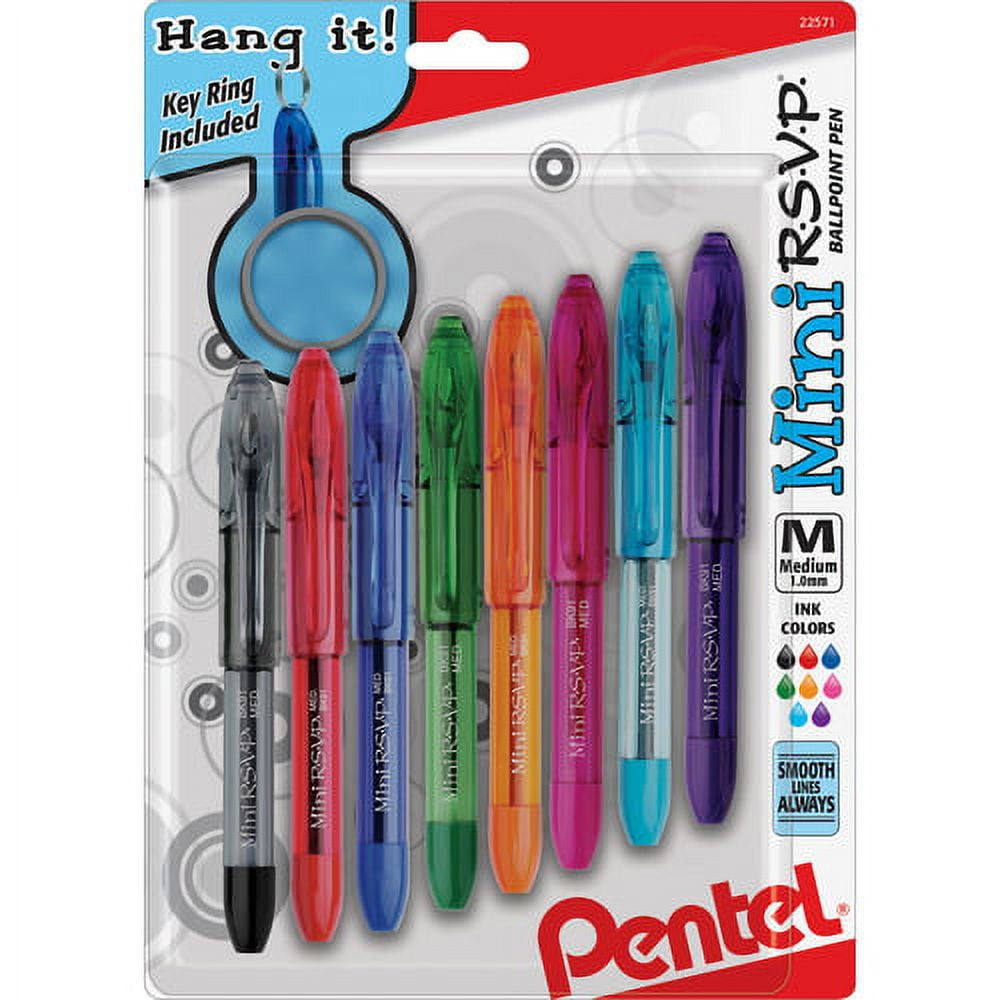 Pentel R.S.V.P. Mini Ballpoint Pens, 8-pack - Image 2