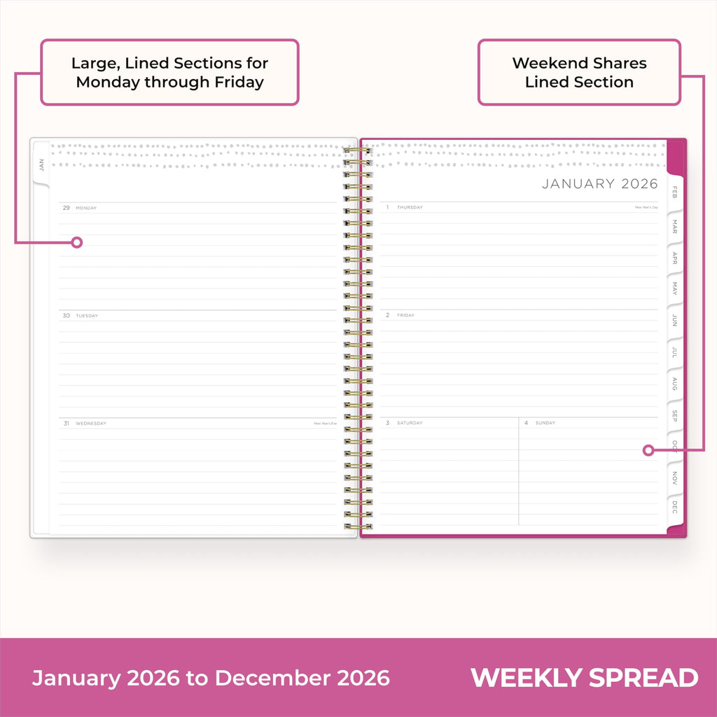 Blue Sky Kelly Ventura 2026 Weekly and Monthly Planner Calendar, January 2026 - December 2026, 8.5" x 11", Flexible Cover, Laminated Tabs, D - Image 3
