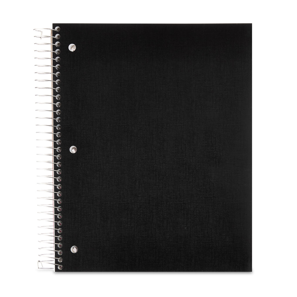 Pen+Gear Wide Ruled 5-Subject Poly Notebook, Black, 8.5" x 10.5", 160 Sheets - Image 3