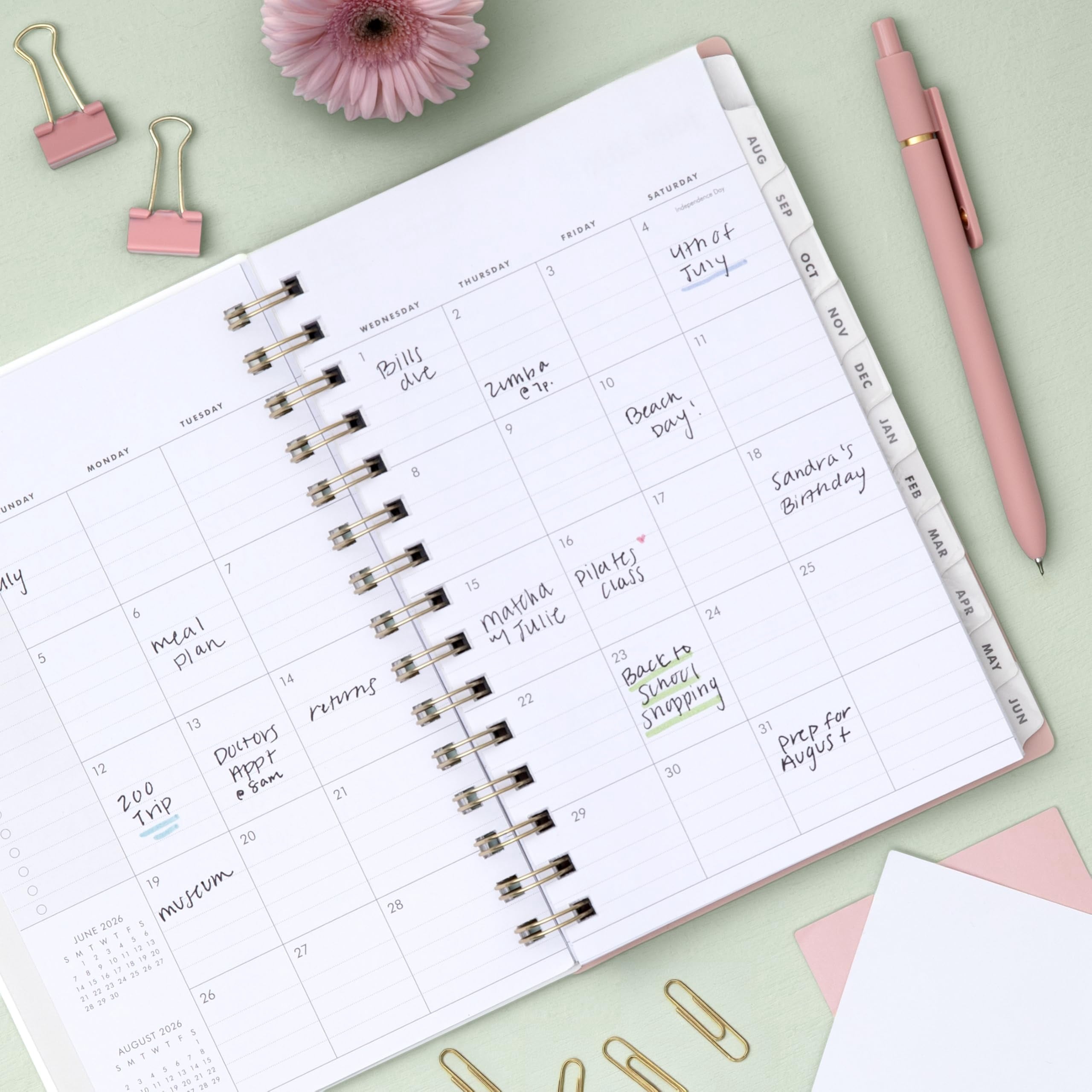 2026-2027 Weekly and Monthly Academic Year Planner Calendar, July 2026 - June 2027, 5" x 8", Flexible Cover, Wireboun... - Image 2