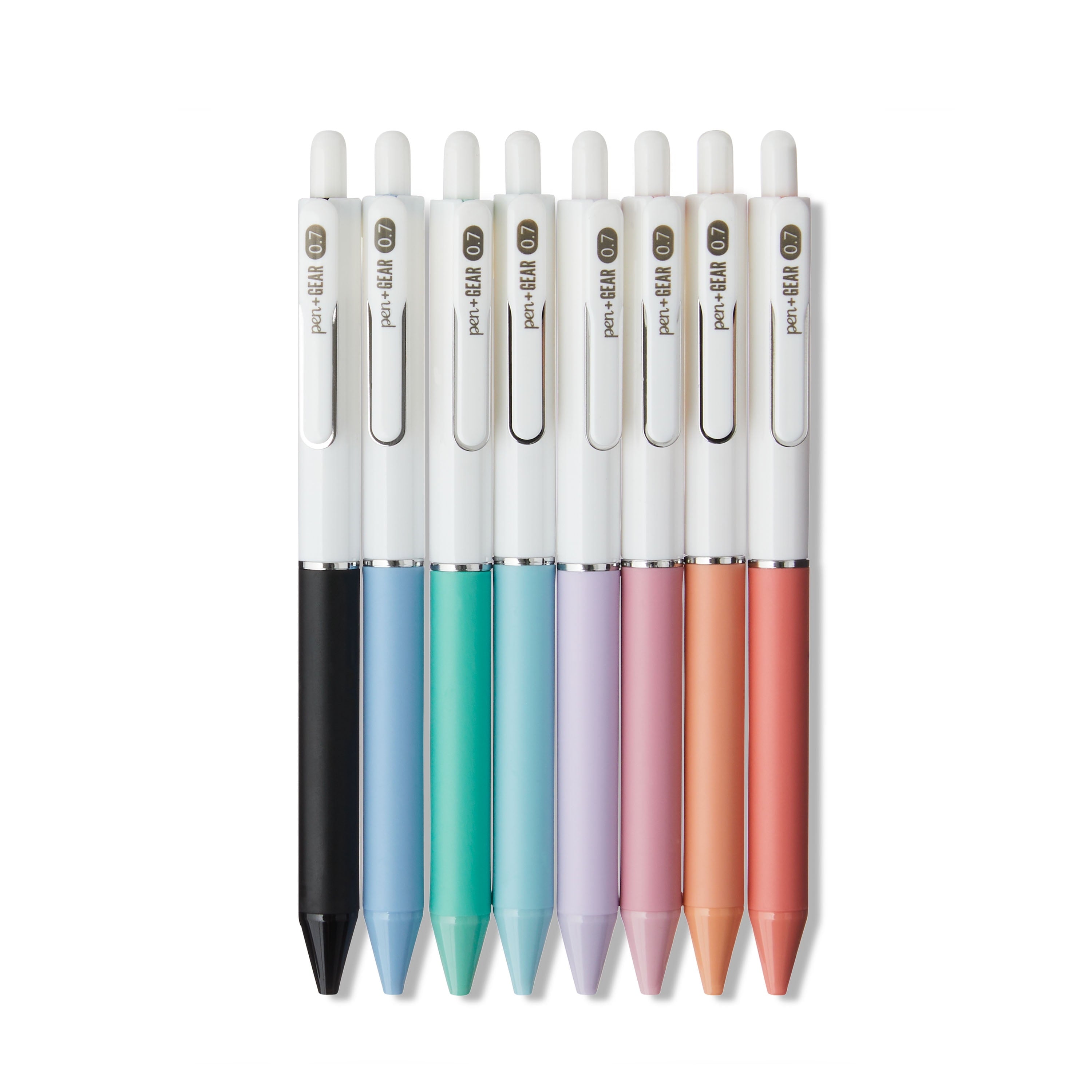 Retractable Gel Pen, Medium Point, 0.7 mm, Assorted Colors, 8 Count - Image 2