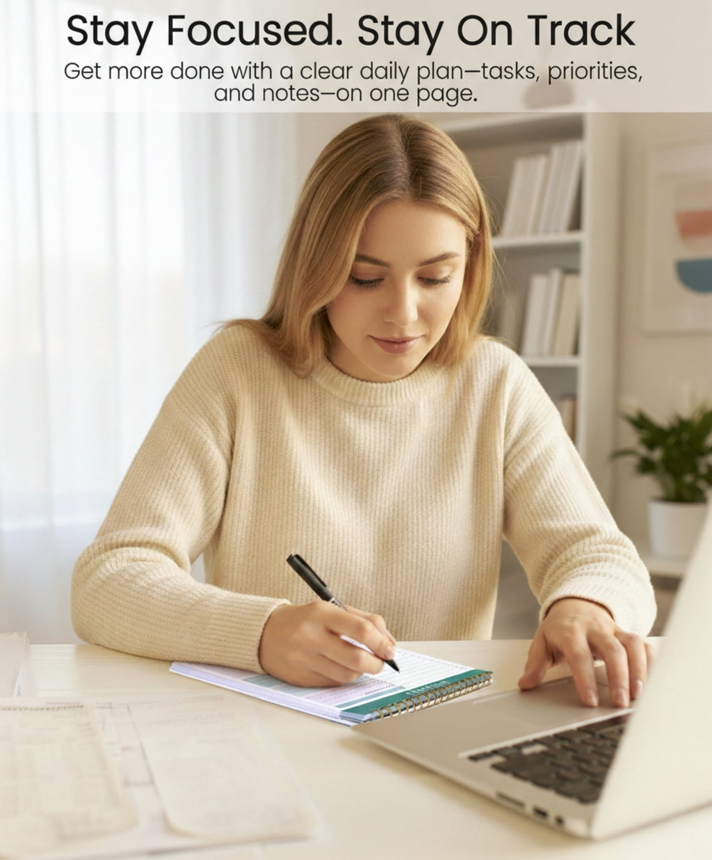 Undated Daily To Do List Notepad, Time Management Goal Planner Notebook, Spiral Task Checklist Organizer, Priority Pl... - Image 6