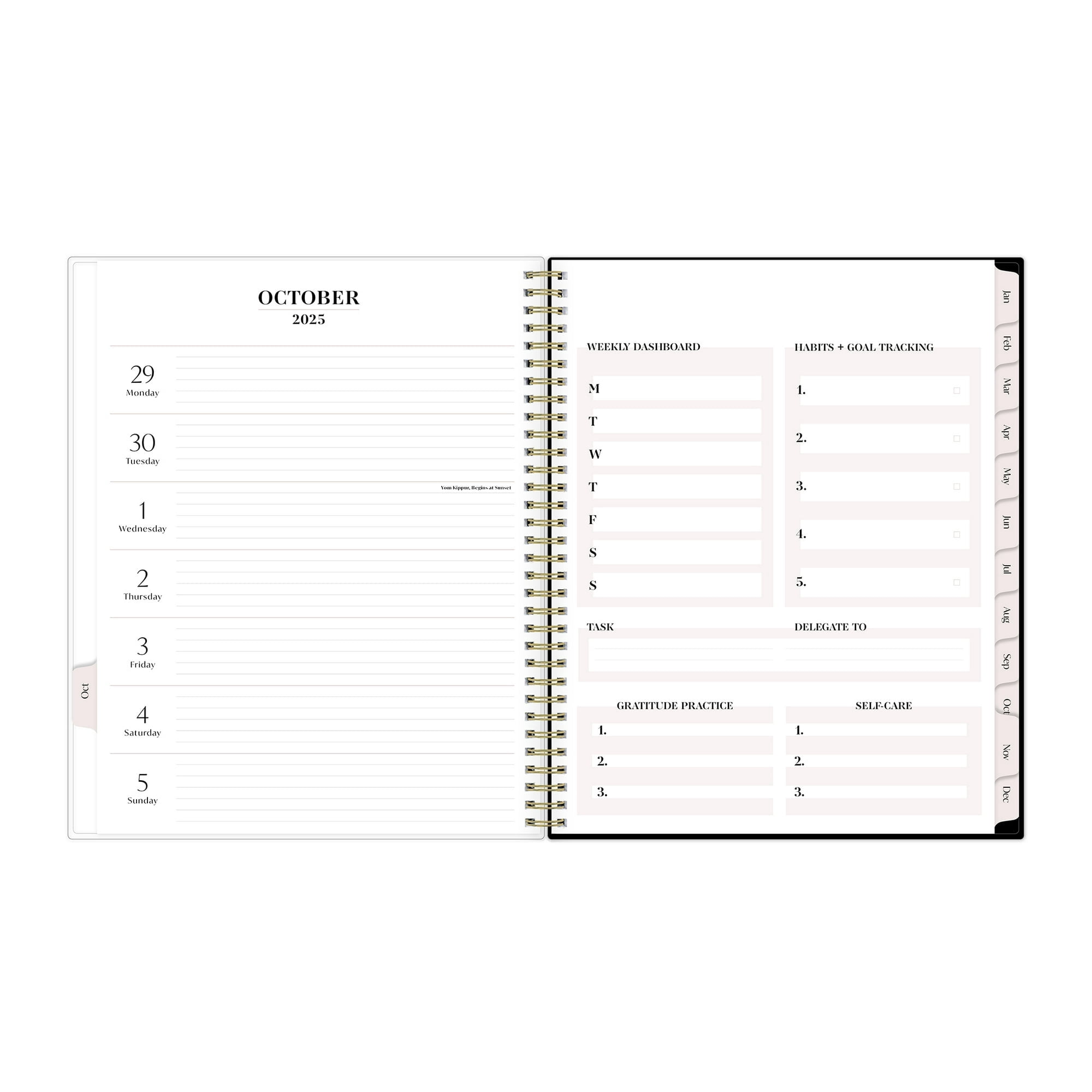 Bossbabe for Monthly Weekly Large Planner (8.5" x 11") Maria Dark 15-Month October 2025 - December 2026 - Image 5